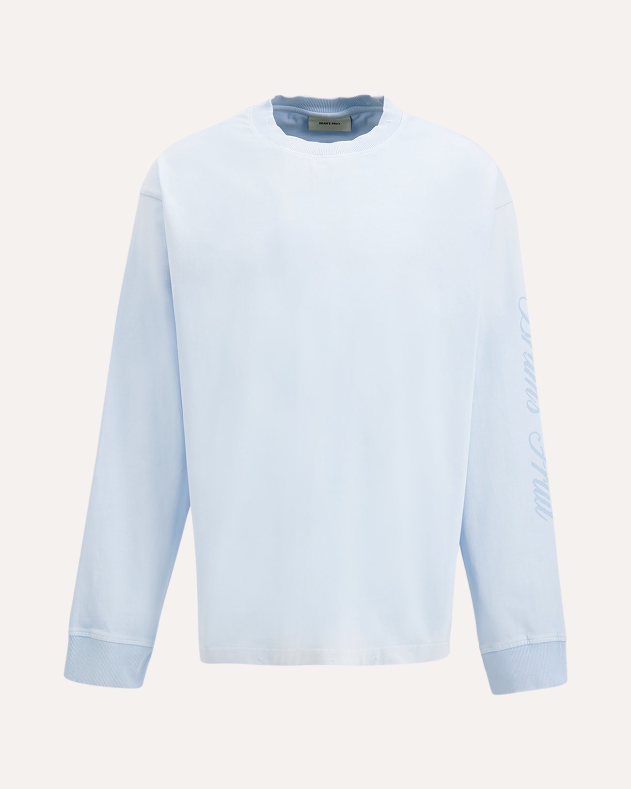 Brams Fruit Distressed Script Logo Longsleeve BLAUW 1
