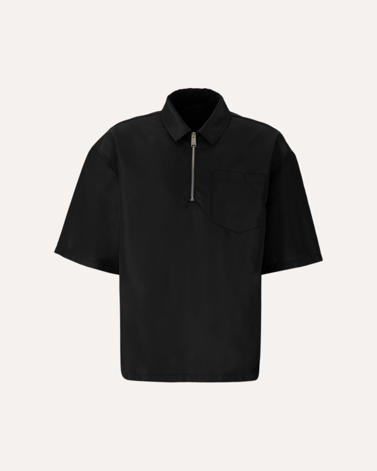 Heron Preston Ex-Ray Nylon Zip Ss Shirt BLACK 1