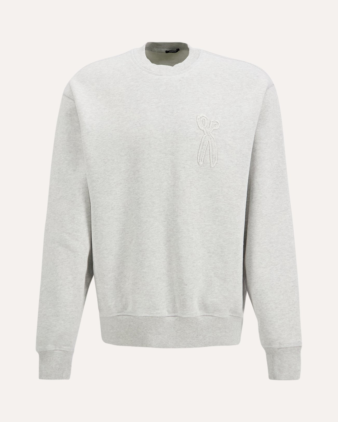 Denham Scissor Patch Crewneck Vcs LICHTGRIJS 1