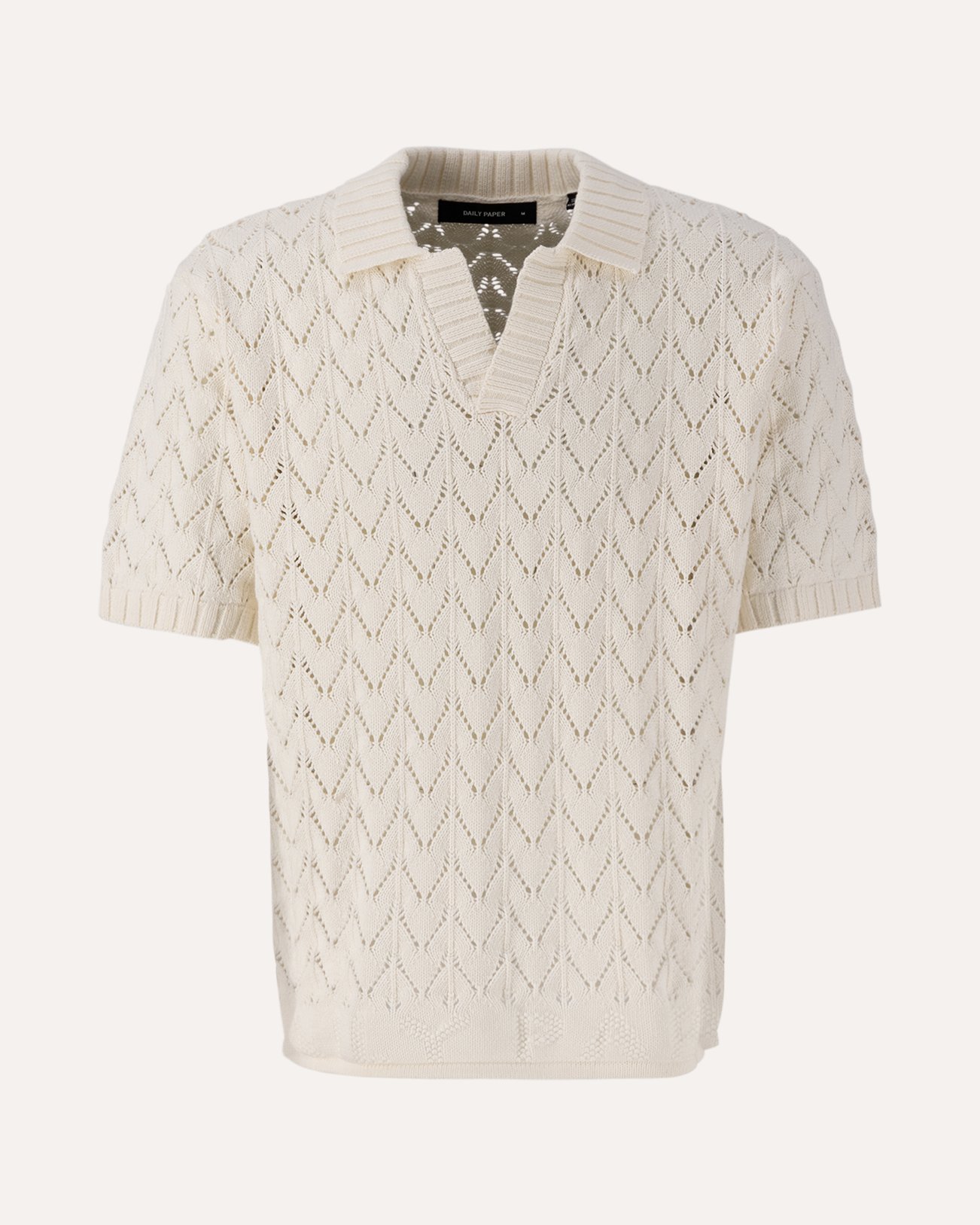 Daily Paper Yinka Relaxed Knit Ss Polo WIT 1