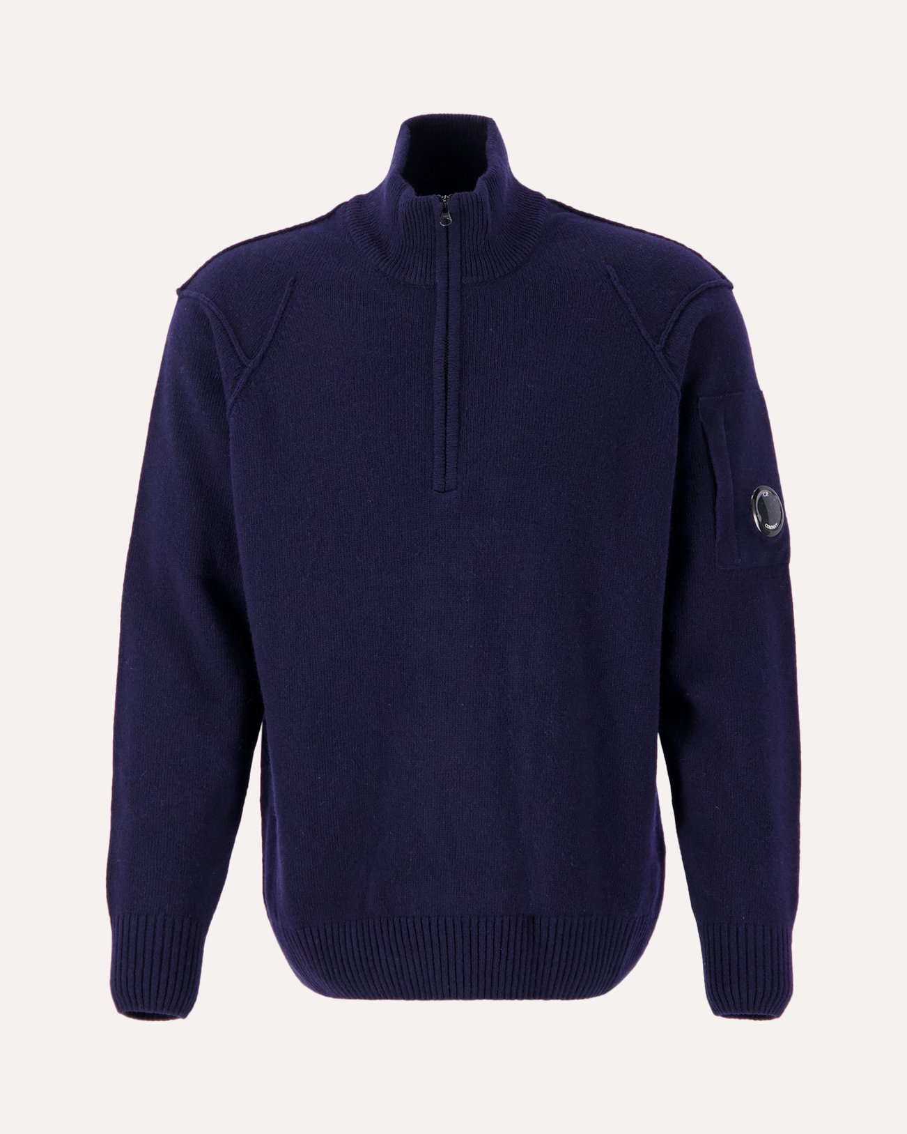 C.P. Company Lambswool Half Zipped Knit DONKERBLAUW 1