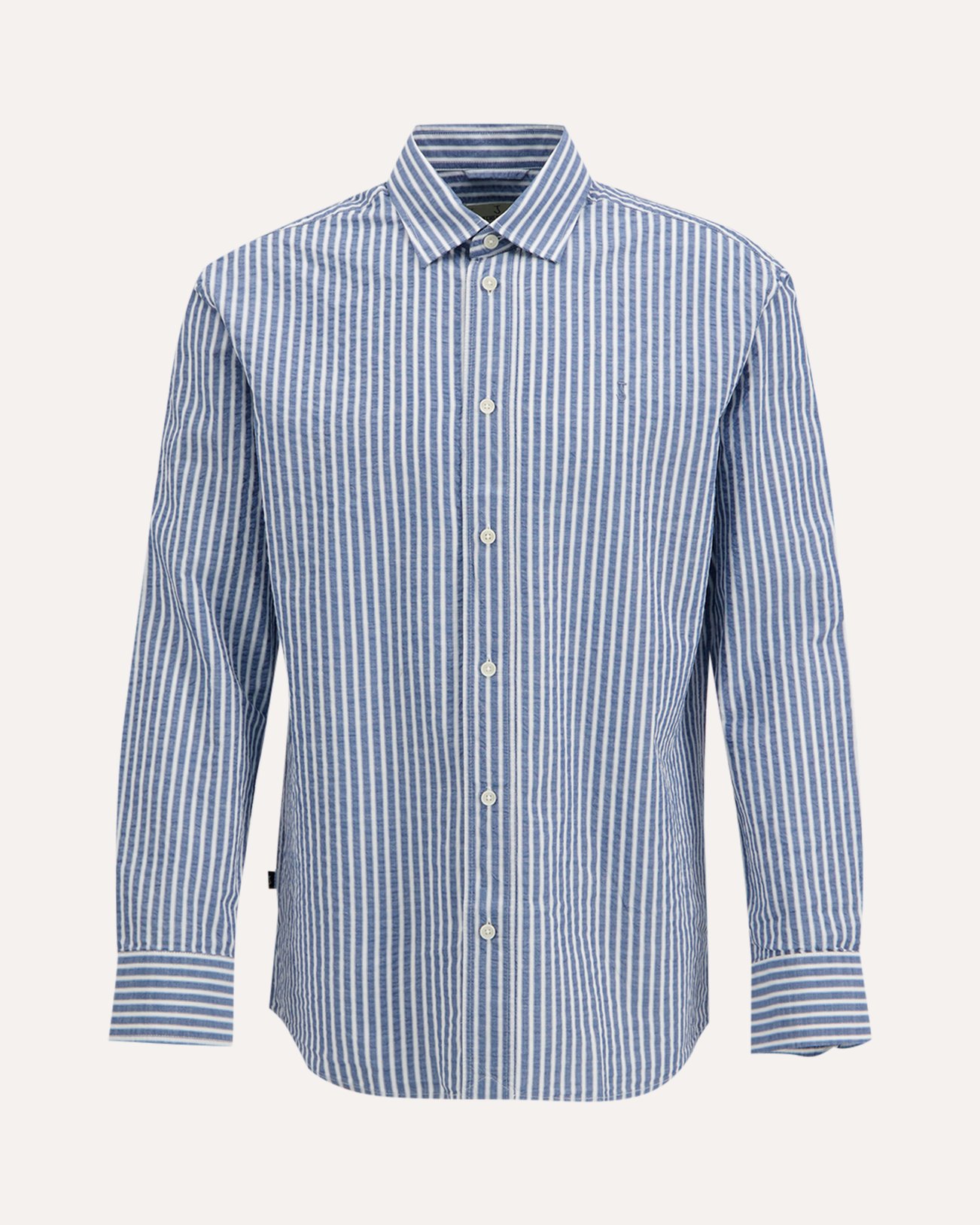 Butcher of Blue Neale Stripe Shirt DONKERBLAUW 1