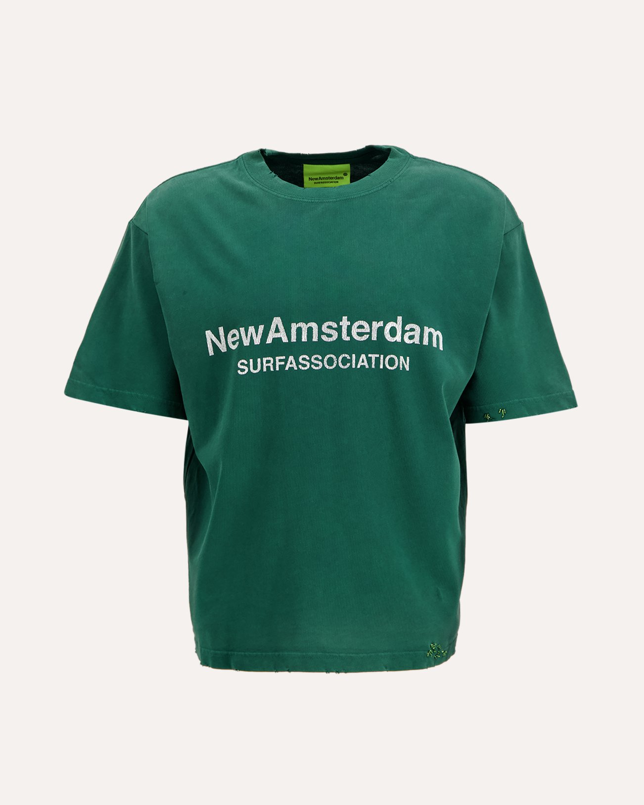 New Amsterdam Surf Association Worked Logo Tee GROEN 1