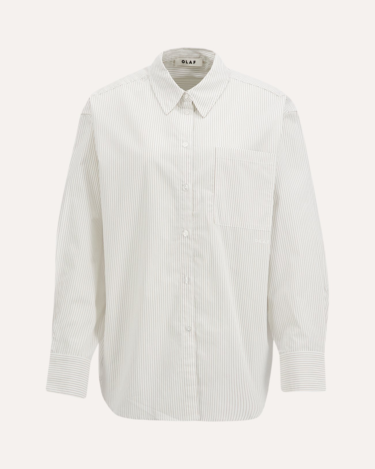 OLAF Stripe Oversized Shirts WIT 1