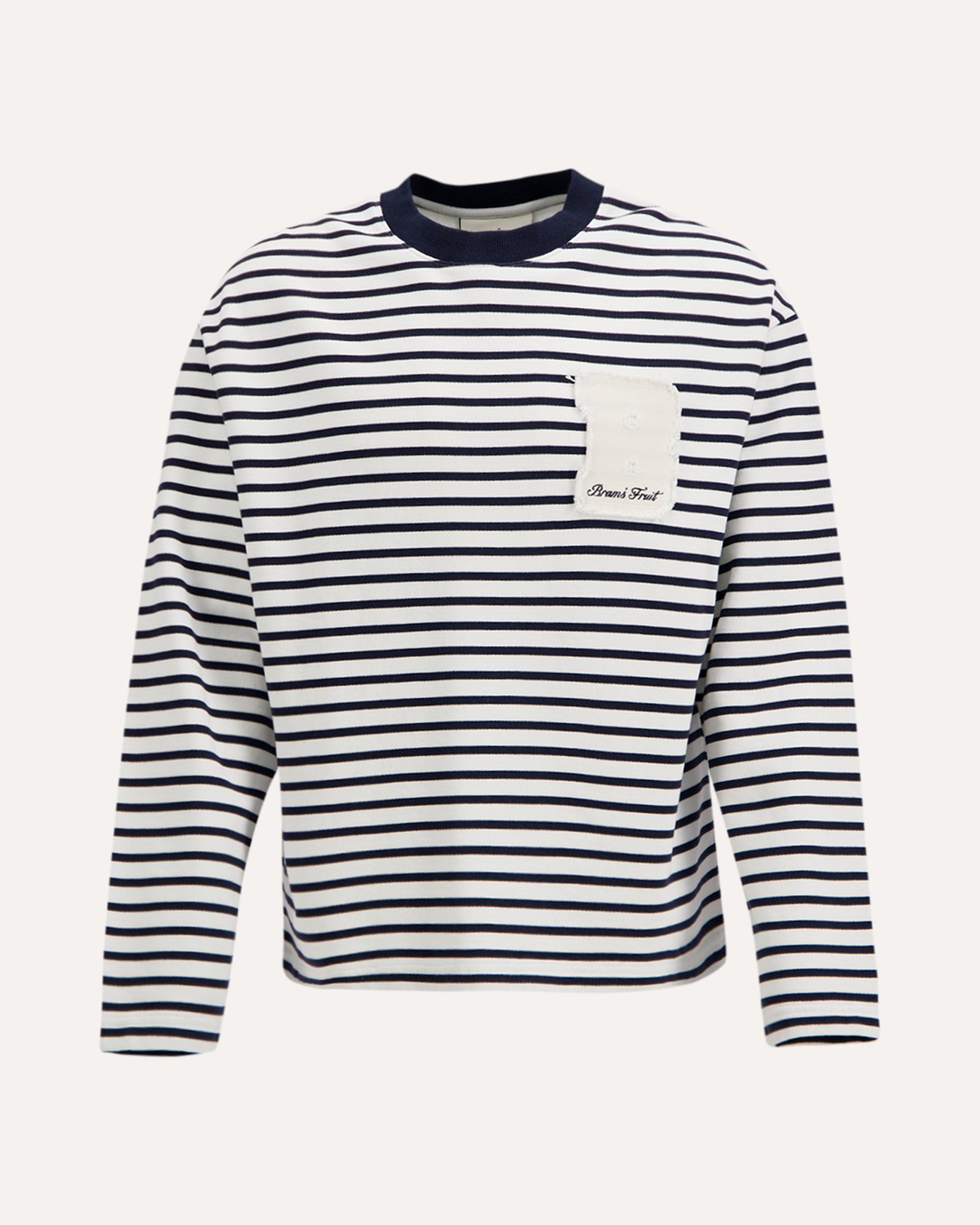 Brams Fruit Varsity Striped Longsleeve DONKERBLAUW 1