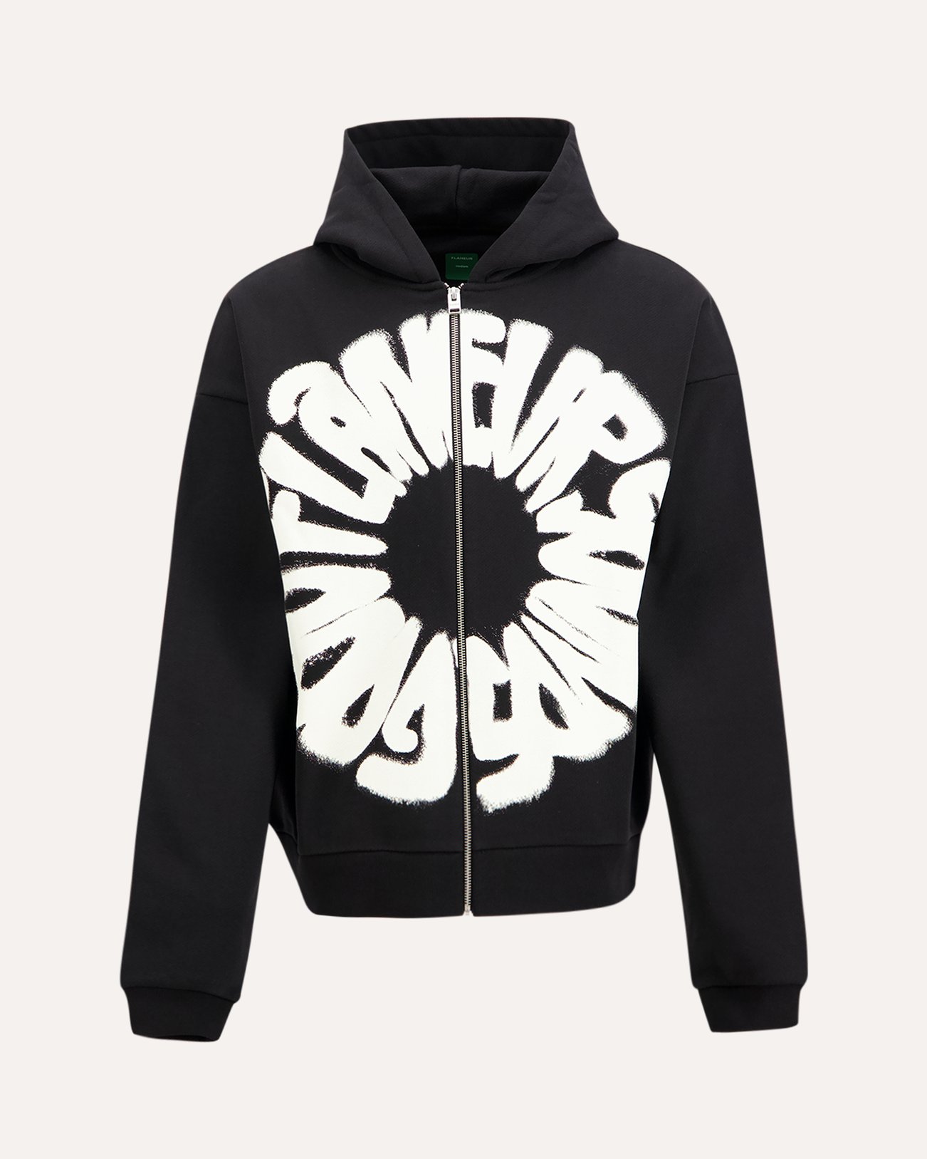 Flaneur Sounds Good Zip-Up ZWART 1