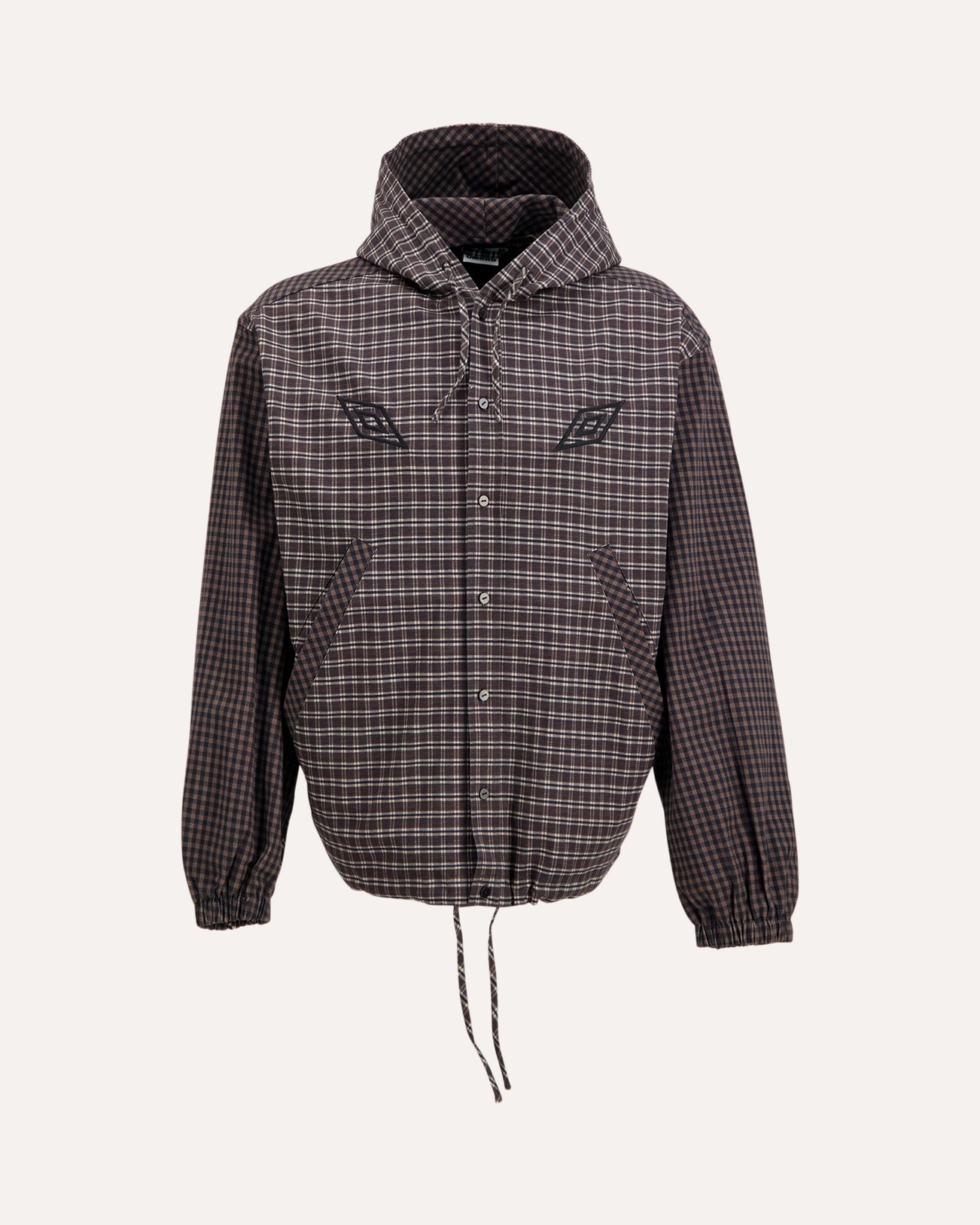 Umbro by Slam Jam Double Plaid Jacket DONKERBRUIN 1