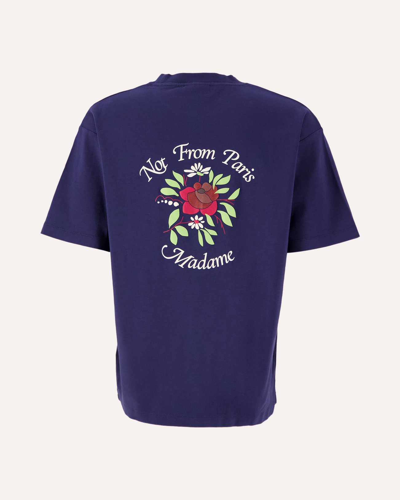 Drole de Monsieur Le T-Shirt Slogan Fleurs BLAUW 1