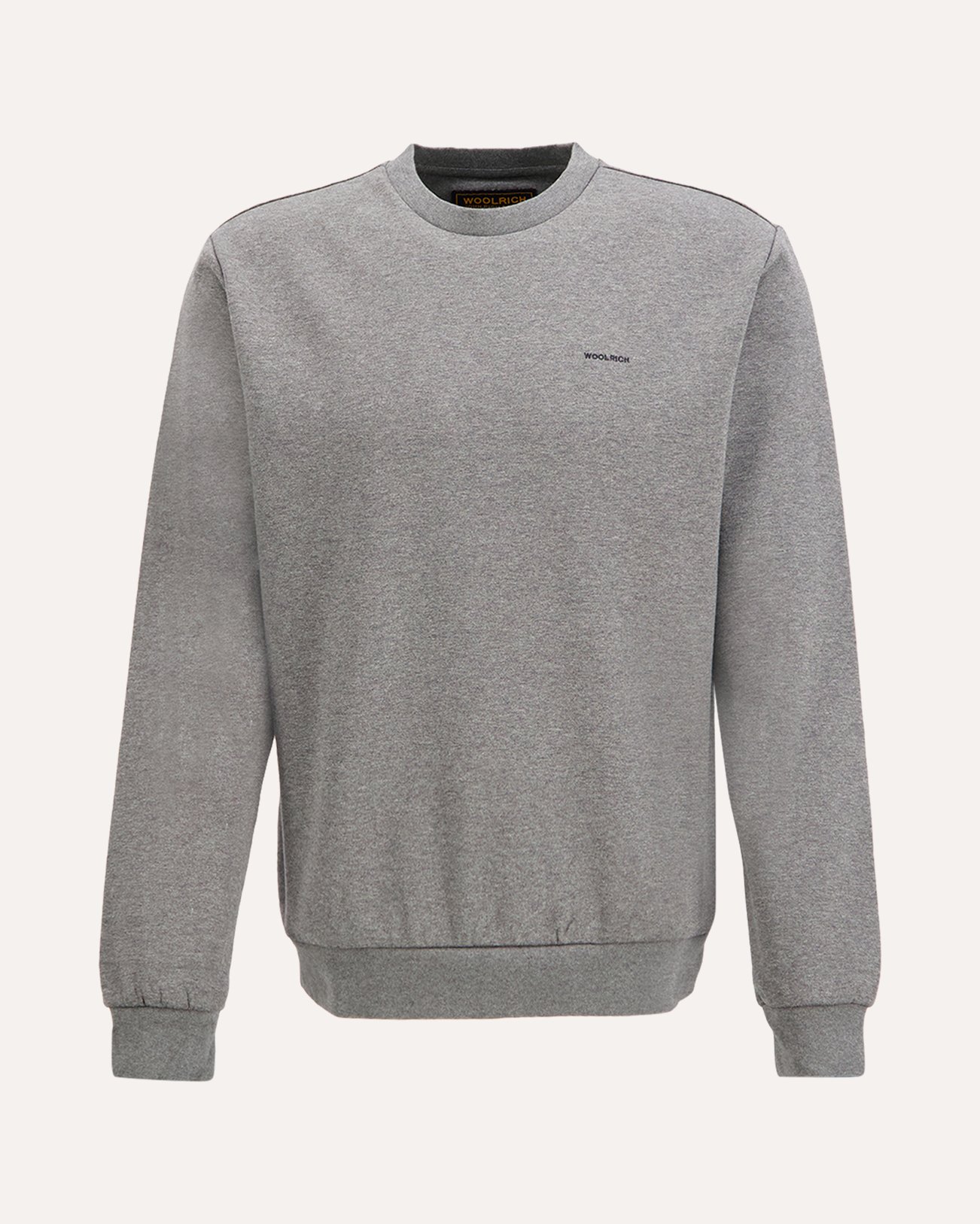 Woolrich Logo Interlock Crewneck ANTHRACIET 1