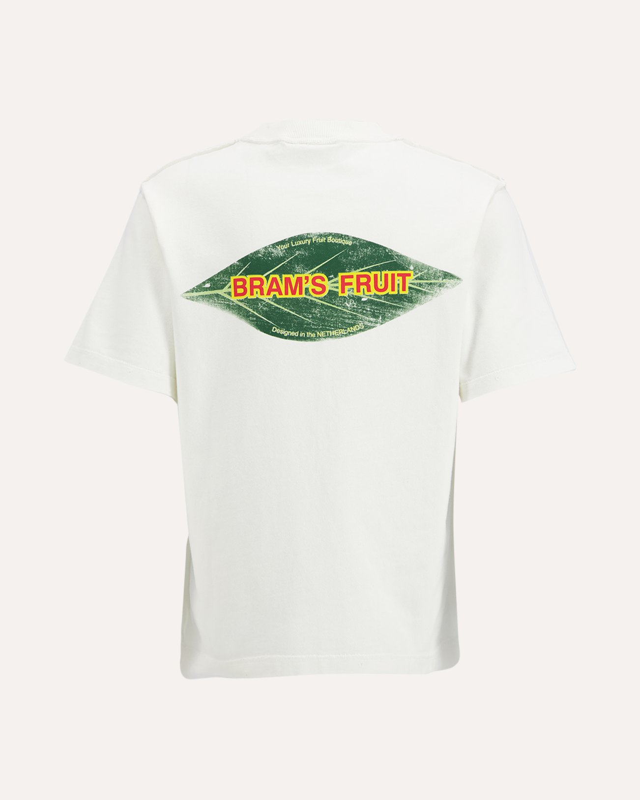 Brams Fruit Distressed Leaf T-shirt WIT 1