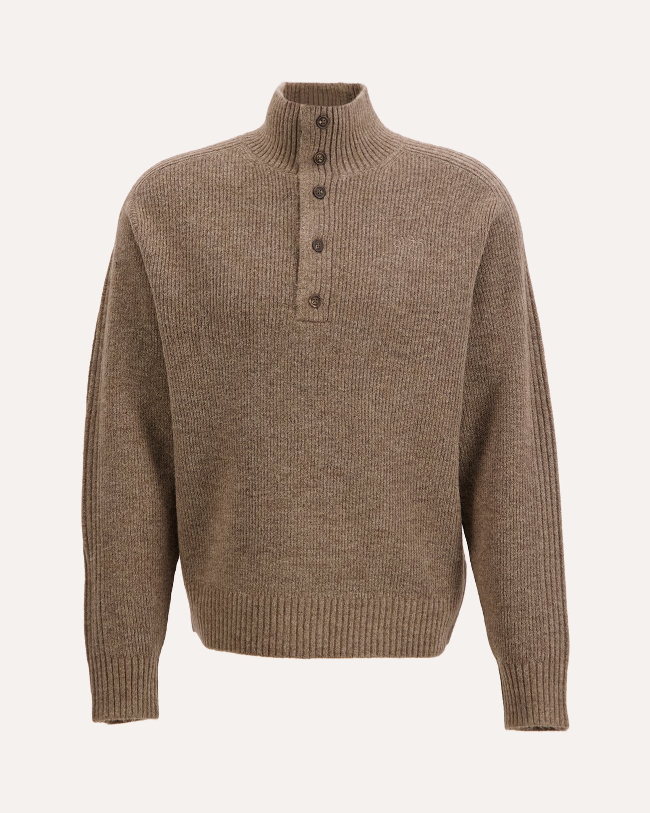 OLAF Knitted Mock Neck BRUIN 1