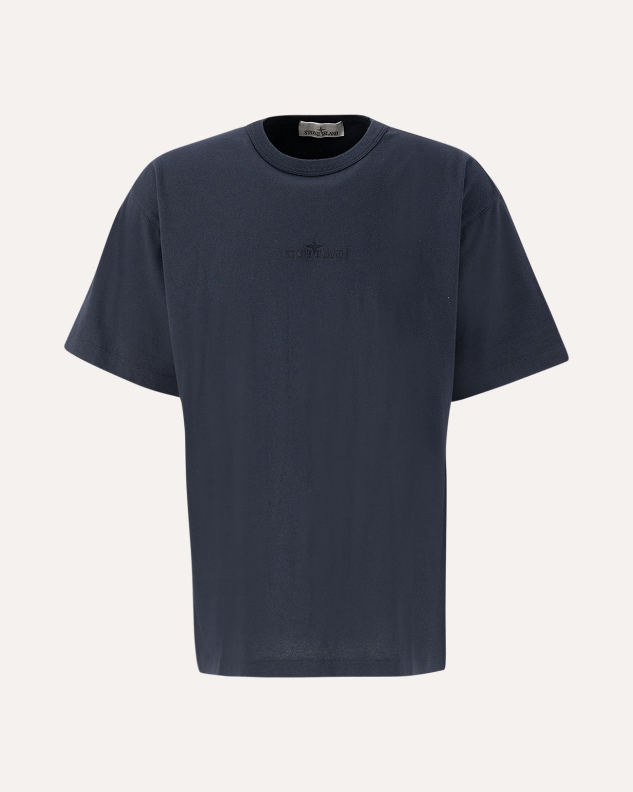 Stone Island 20457 Organic Cotton Garment Dyed 'Fissato' Effect T-Shirt NAVY 1