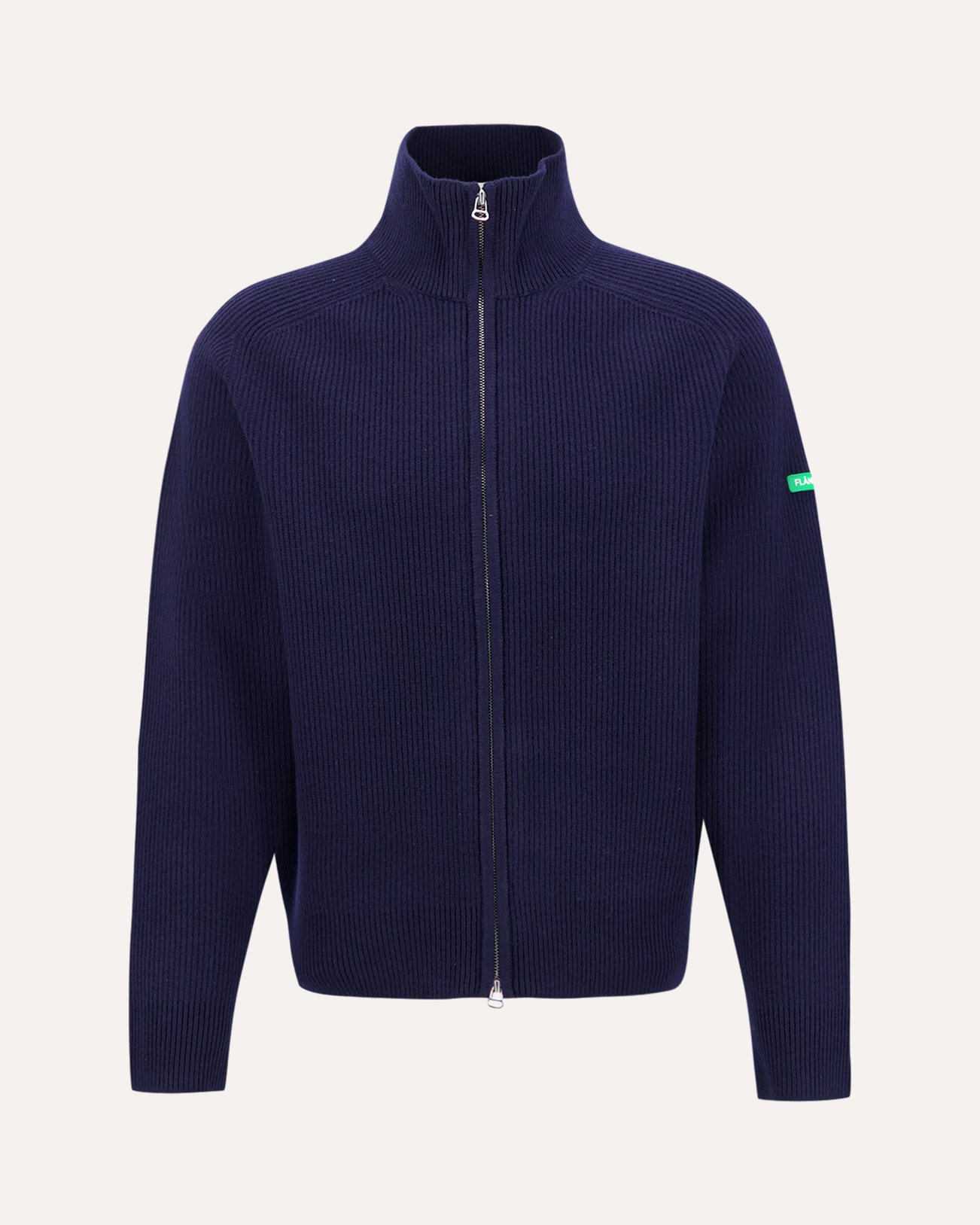 Flaneur Badge Knit Cardigan DONKERBLAUW 1