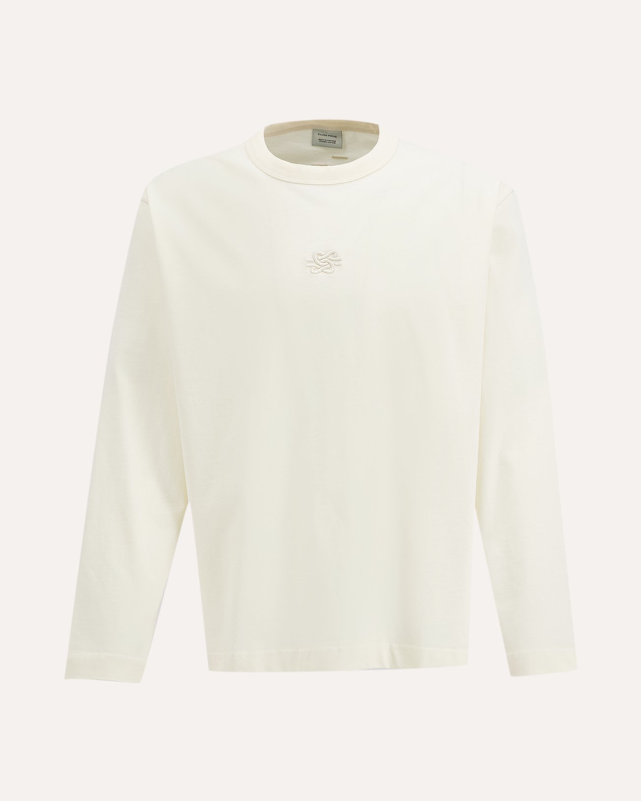 Filling Pieces Longsleeve Boxy Embroidered WIT 1