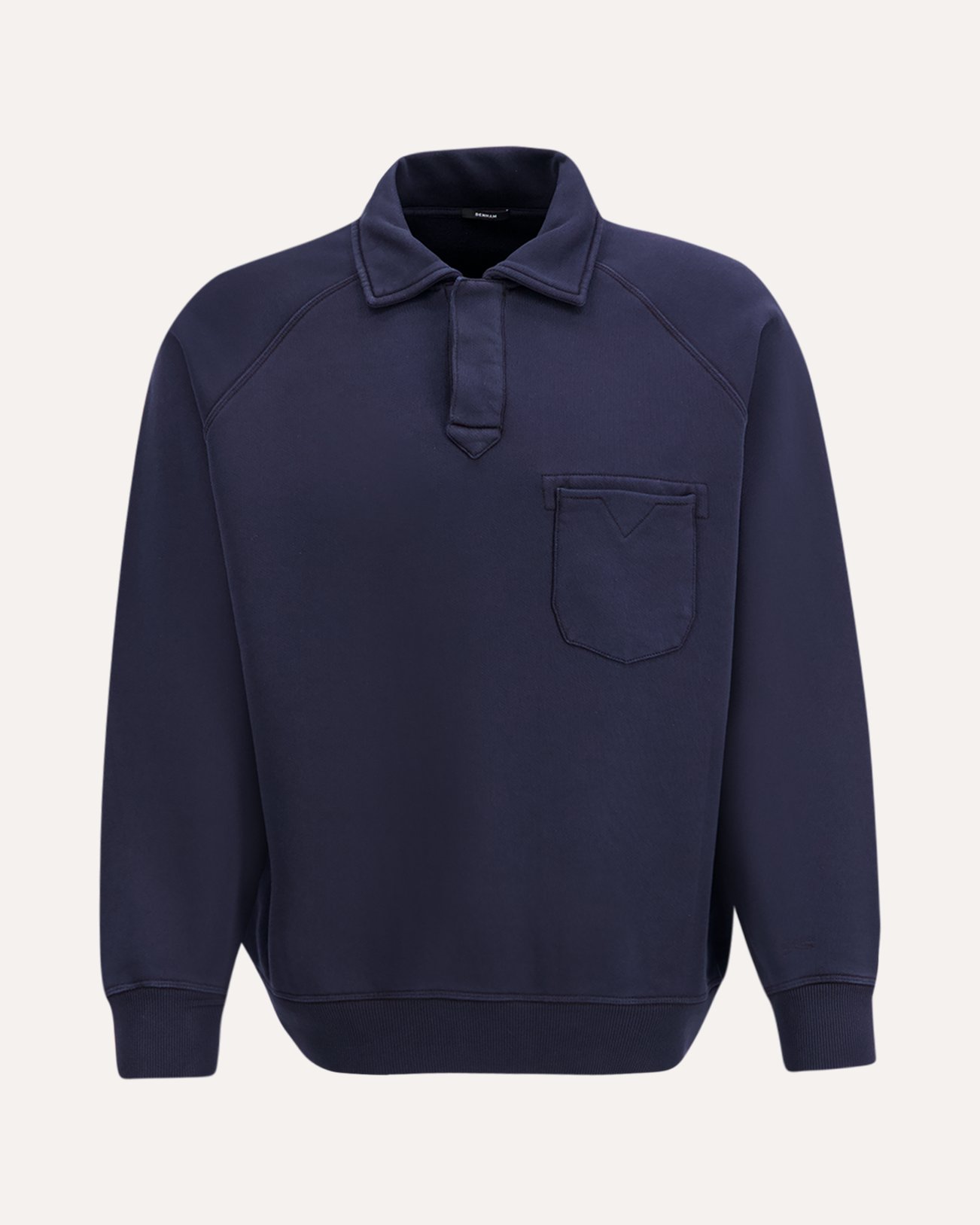 Denham Us Navy Polo Sweatshirt Hcs DONKERBLAUW 1