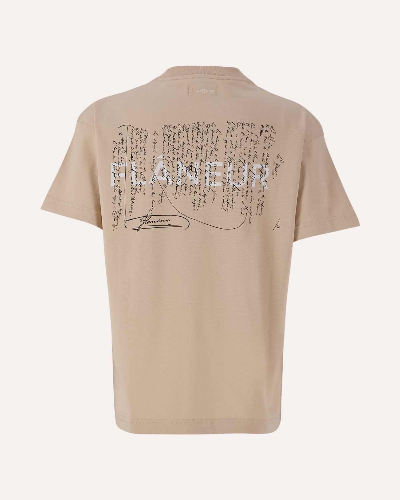 Flaneur Letter T-Shirt BEIGE 1