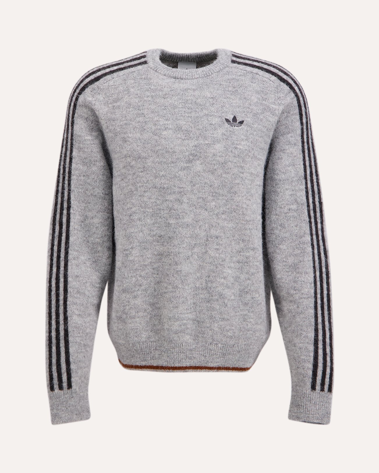 adidas 3 Stripes Knit Crew GRIJS 1
