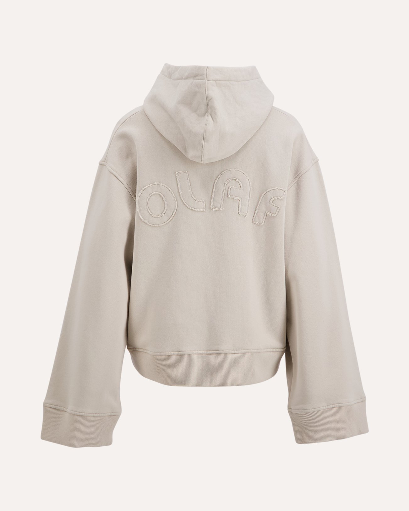 OLAF Retro Appliqué Hoodie BEIGE 1