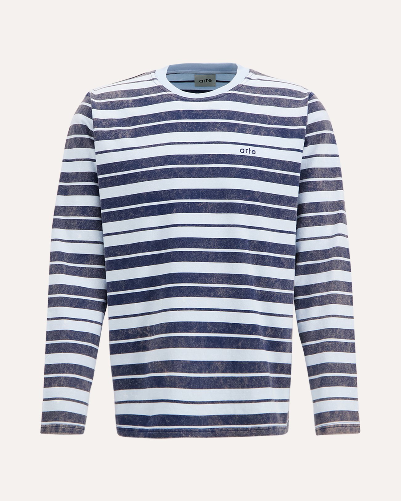 Arte Antwerp Sunfade Striped Longsleeve BLAUW 1