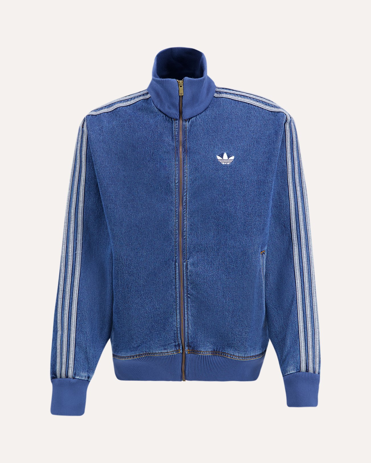 adidas Denim Firebird Tracktop BLAUW 1