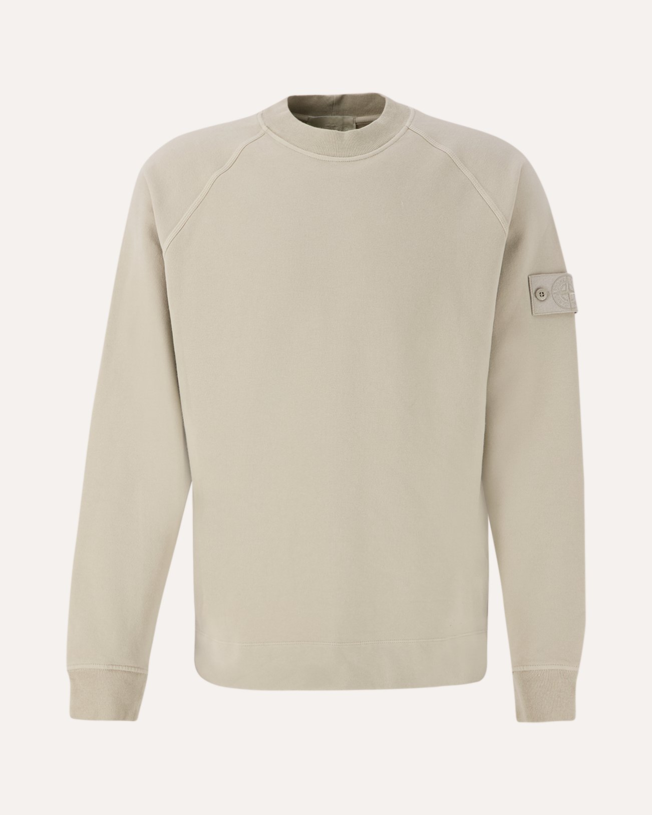 Stone Island 628F7 Cotton Garment Dyed Ghost Piece Crewneck Sweatshirt BEIGE 1