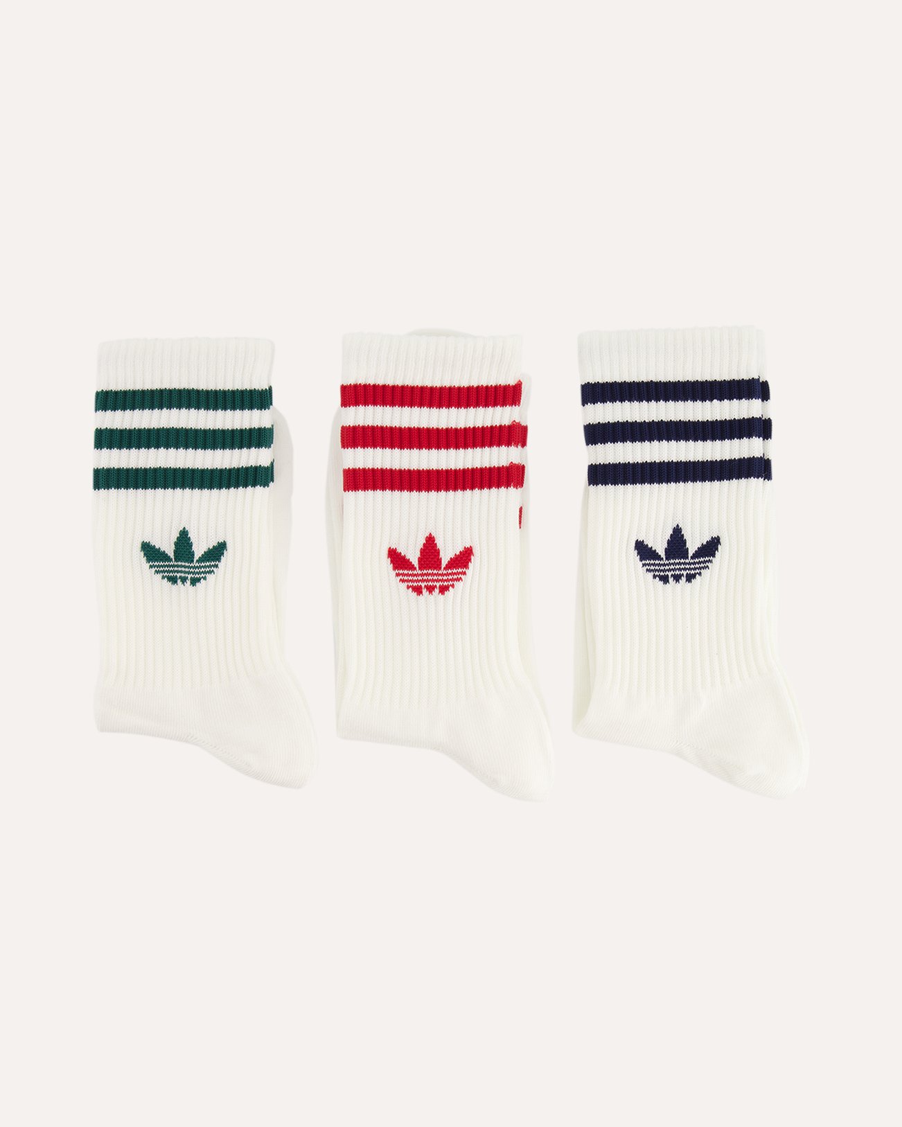 adidas 3 Stripes Crew Socks 3-pair WIT 1
