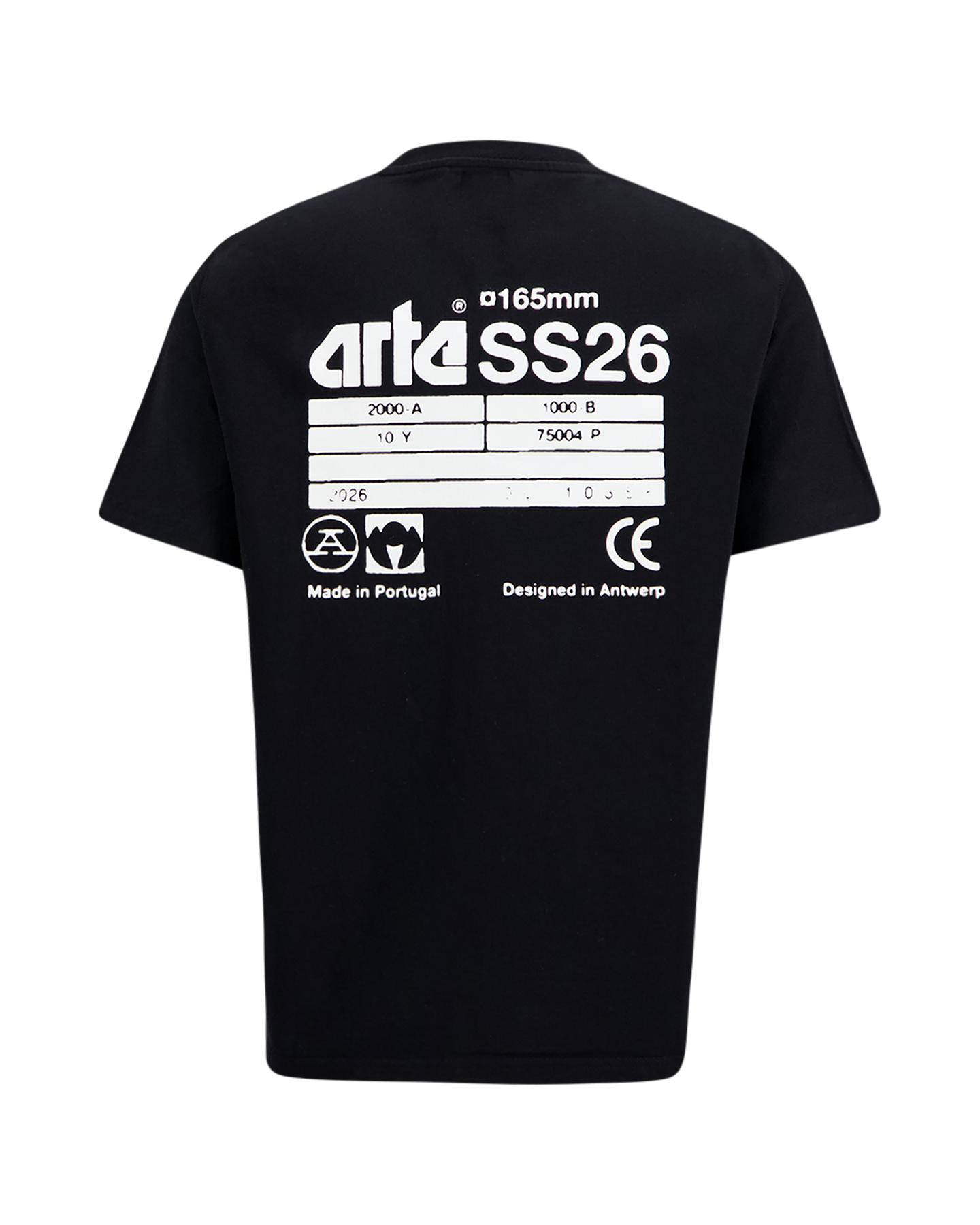 Arte Antwerp Ss26 Back T-Shirt ZWART 1