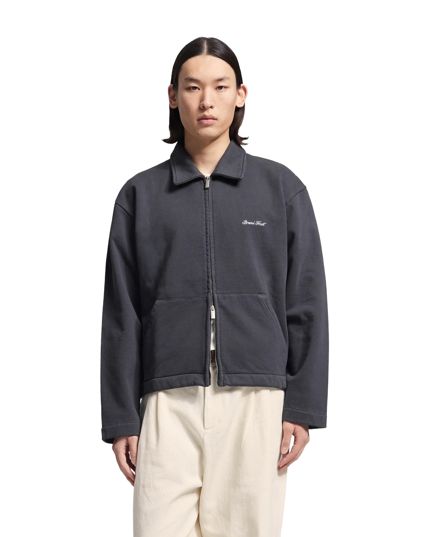 Brams Fruit Script Logo Full Zip Sweat ZWART 3