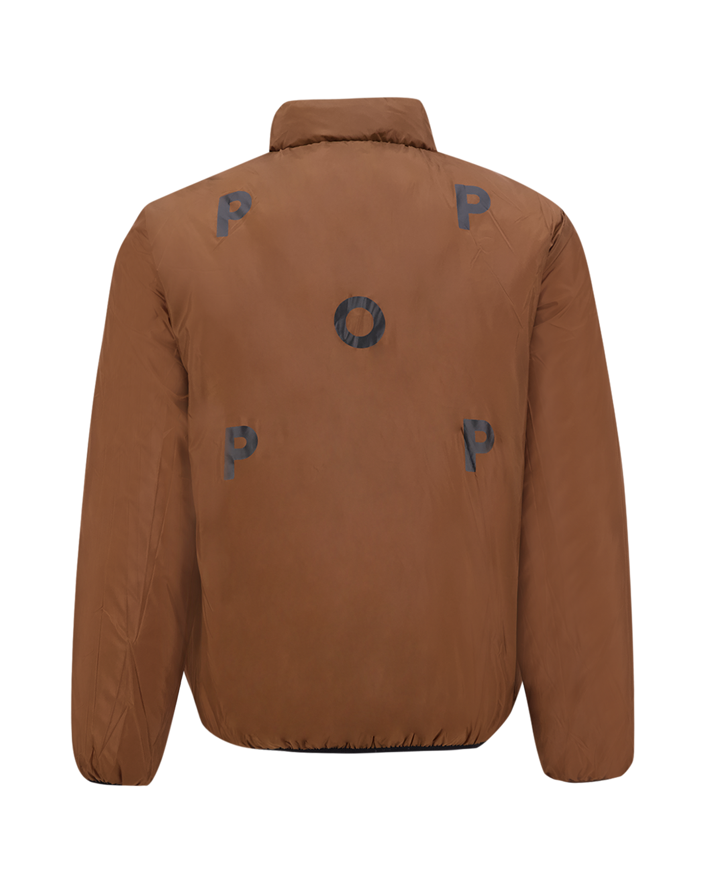 POP Trading Company Quilted Reversible Jacket DONKERGROEN 3