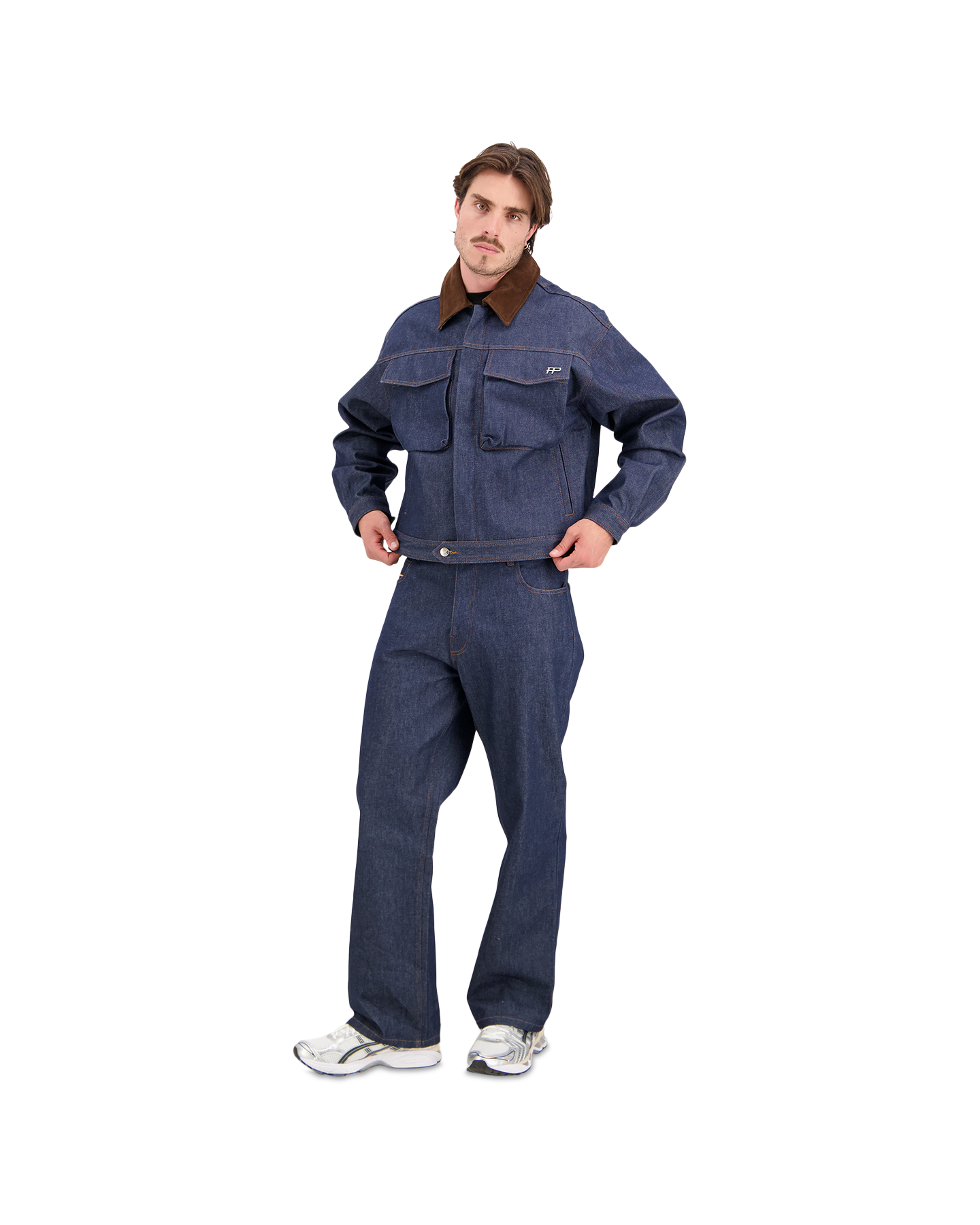 Filling Pieces Denim Jacket Raw DONKERBLAUW 3