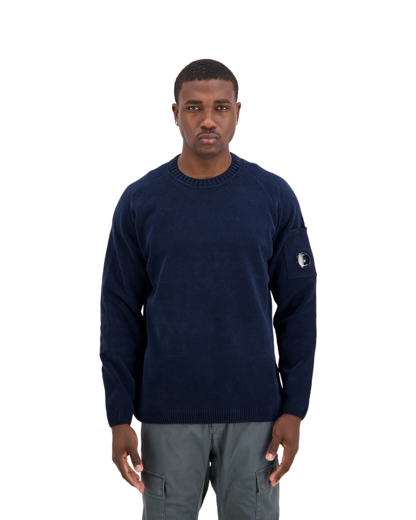 C.P. Company Gebreide Katoenen Trui DONKERBLAUW 4