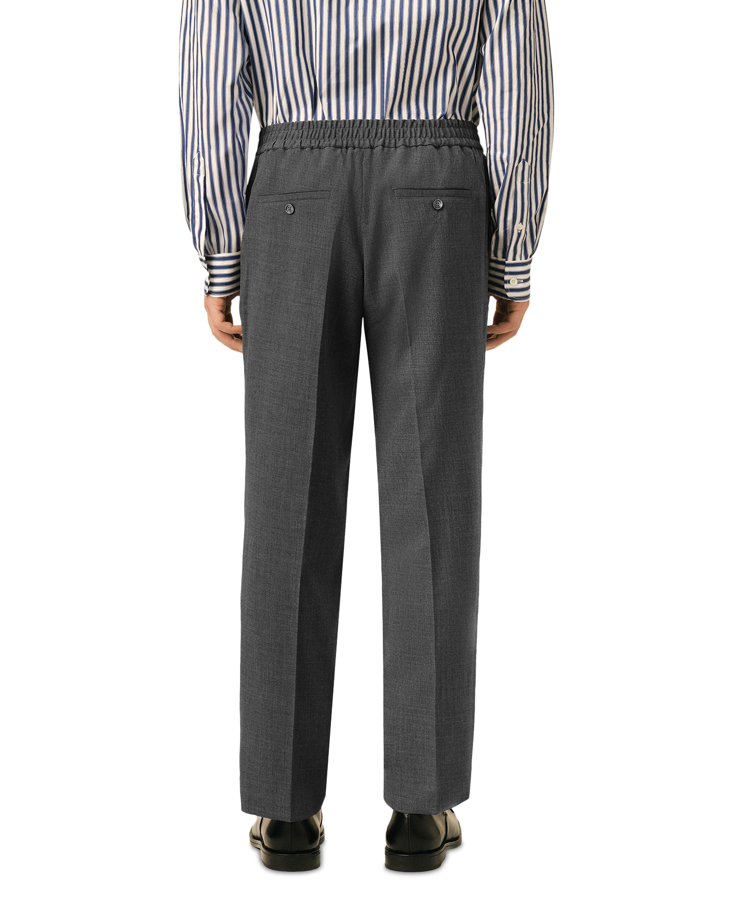 AMI Paris Elasticated Waist Trousers ANTHRACIET 4