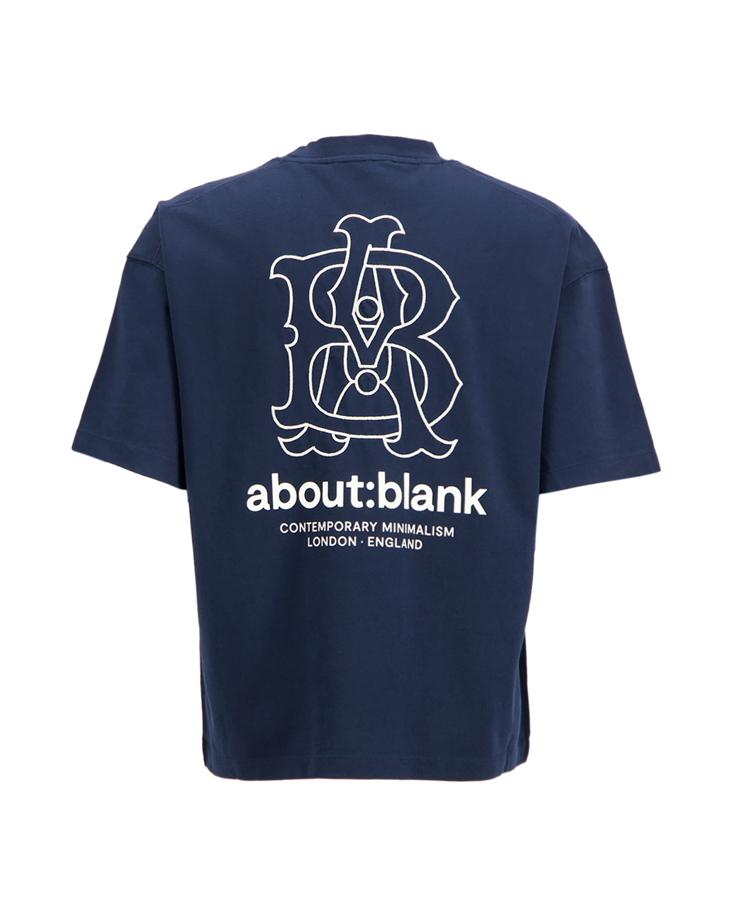 about:blank Emblem T Shirt DONKERBLAUW 1