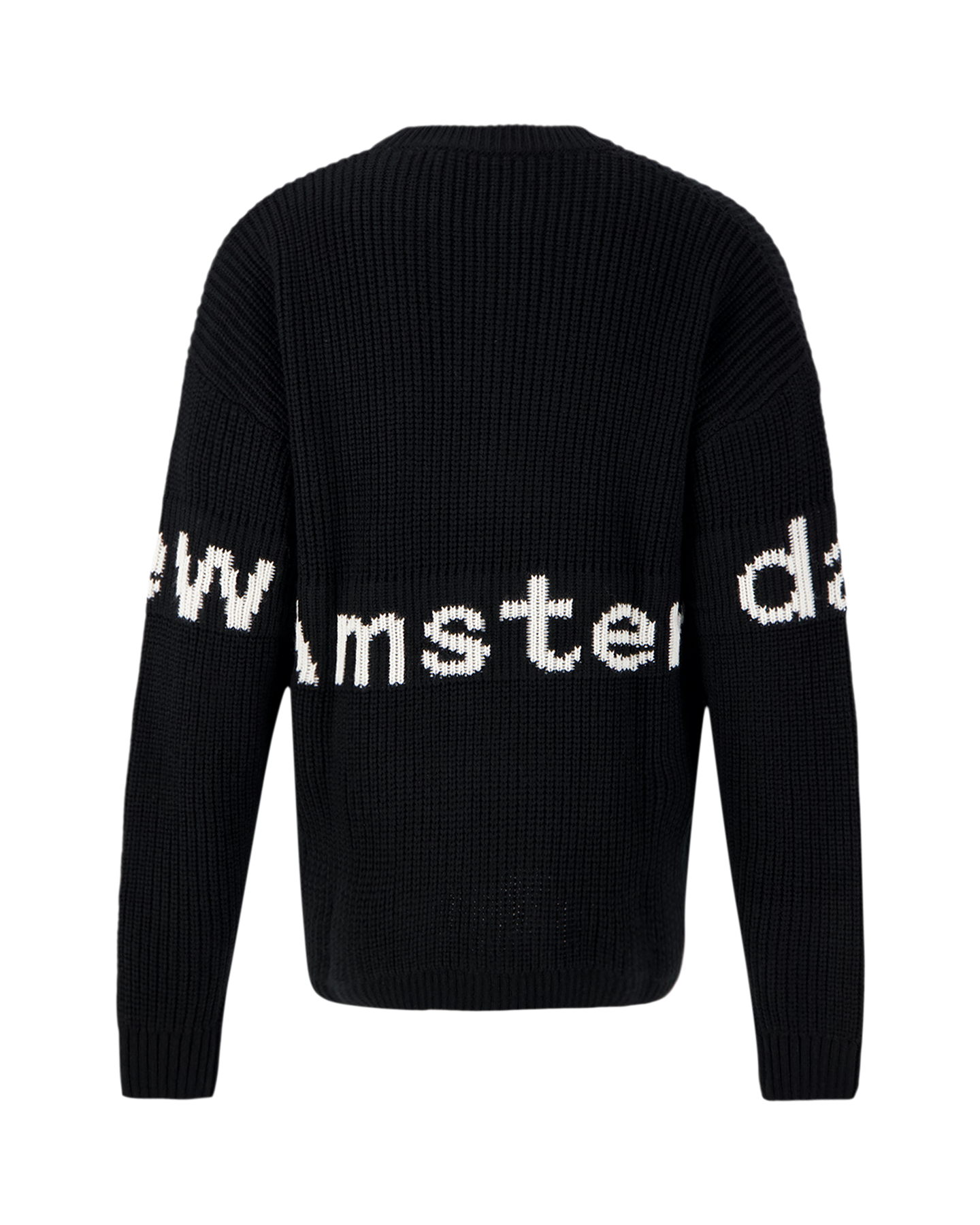 New Amsterdam Surf Association Name Crew Knit Black ZWART 2