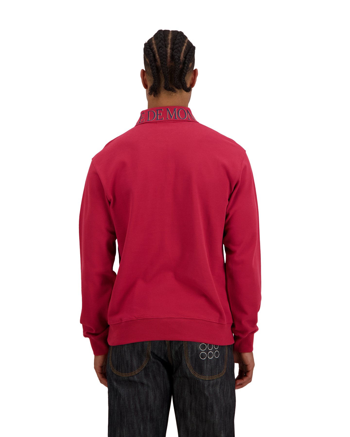 Drole de Monsieur Embroidered and Print Longsleeve Piqu Polo ROOD 4
