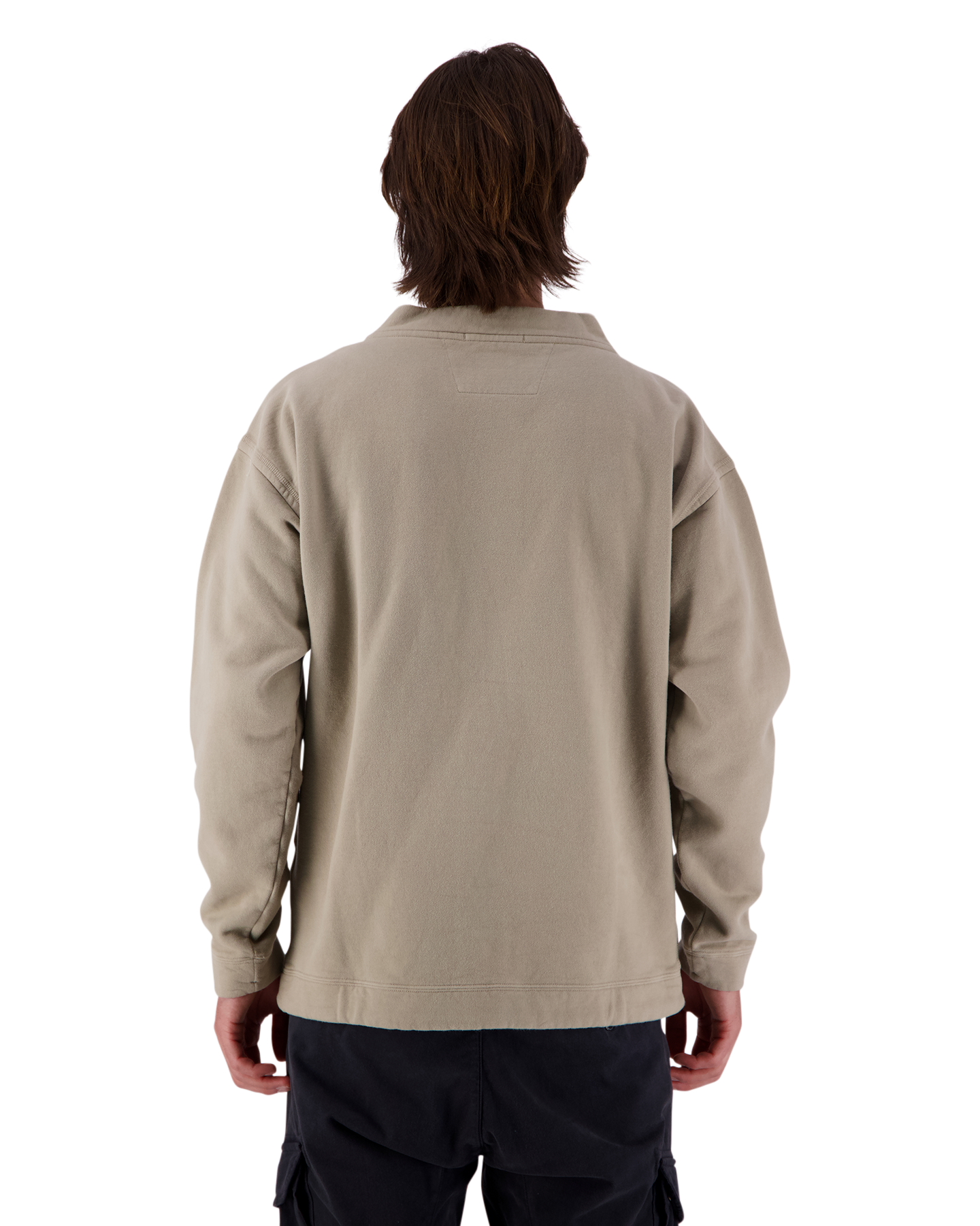 C.P. Company Diagonal Fleece Boxy Funnel Neck Sweatshirt BEIGE 5