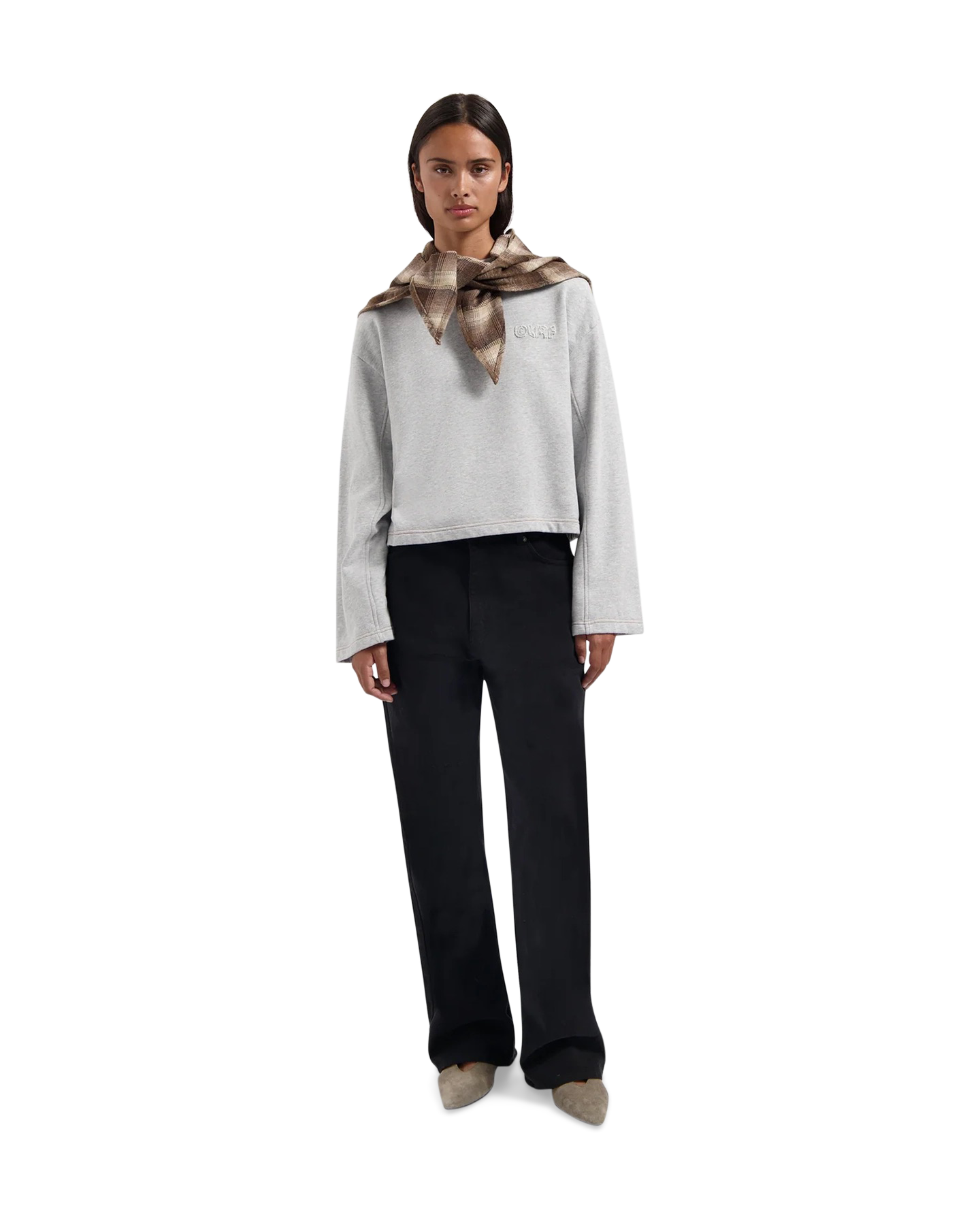OLAF Contrast Retro Logo Crewneck GRIJS 5