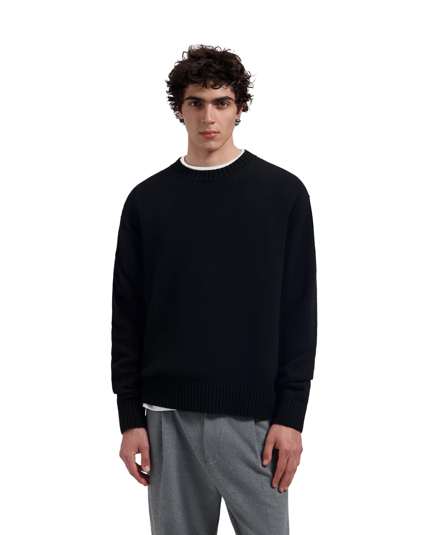 OLAF Essential Knitted Crewneck ZWART 3