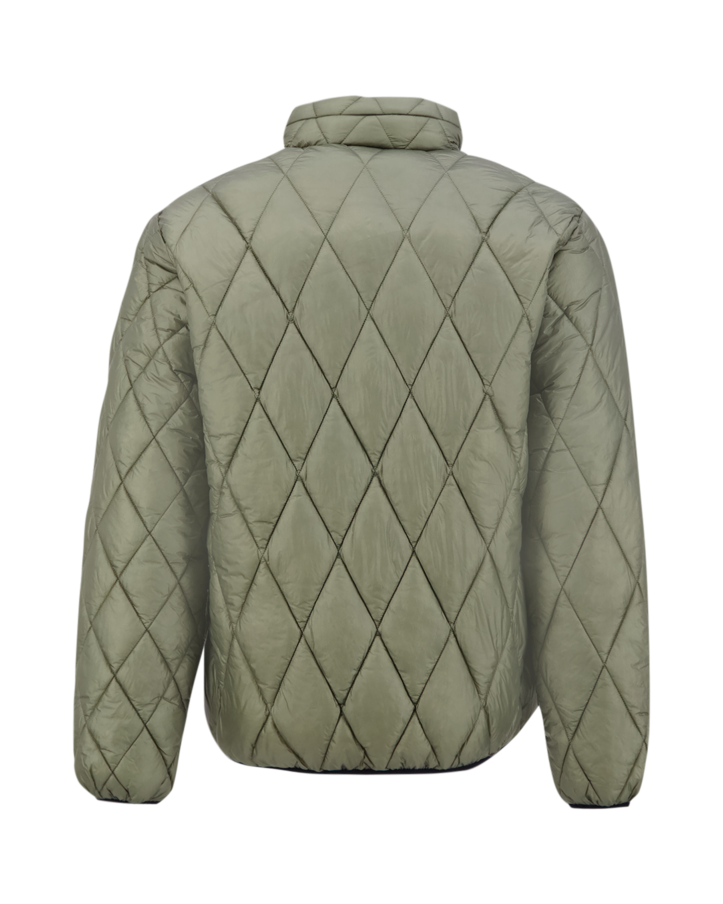 POP Trading Company Quilted Reversible Jacket DONKERGROEN 2