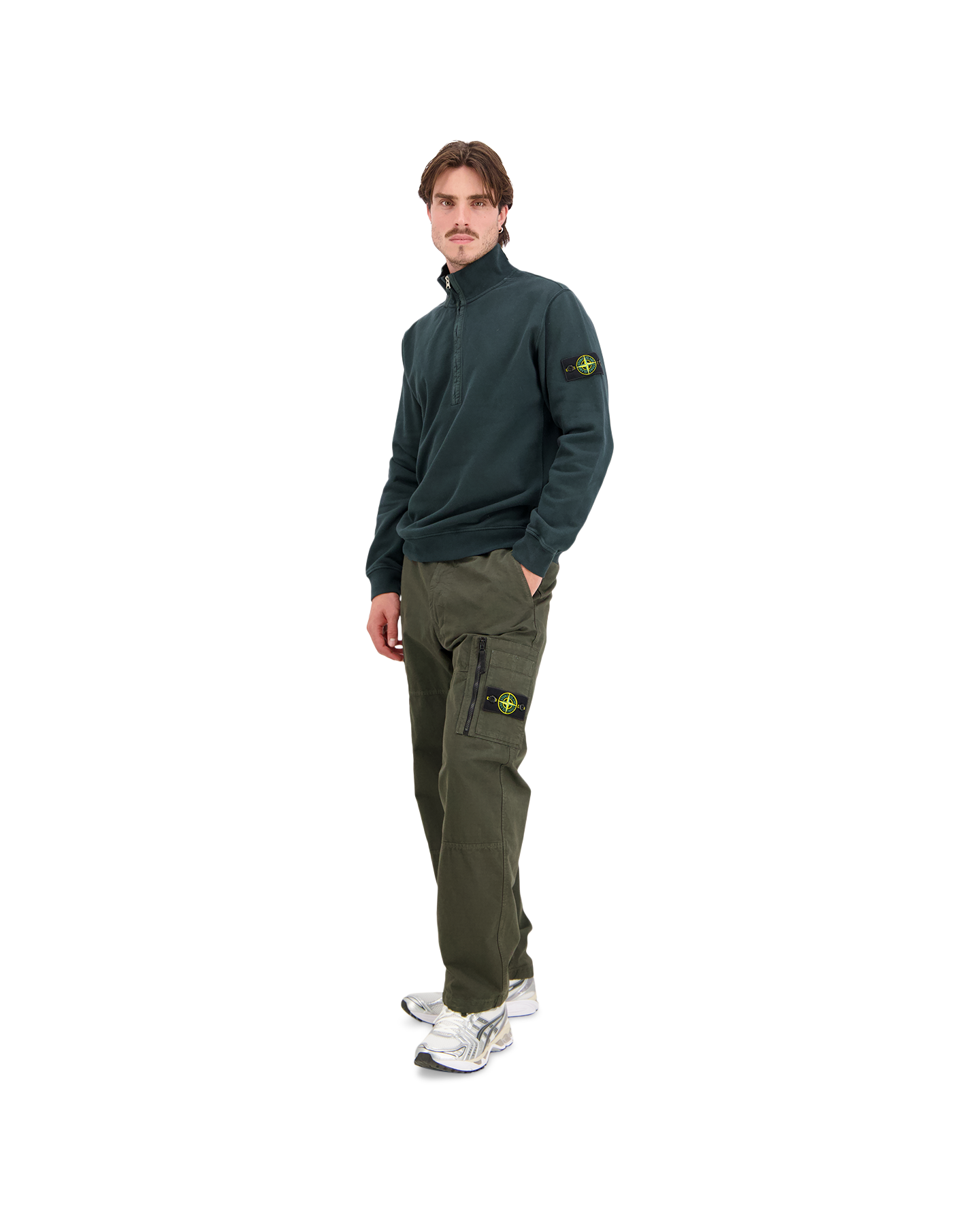 Stone Island 6100068 Polo Ls DONKERGROEN 3