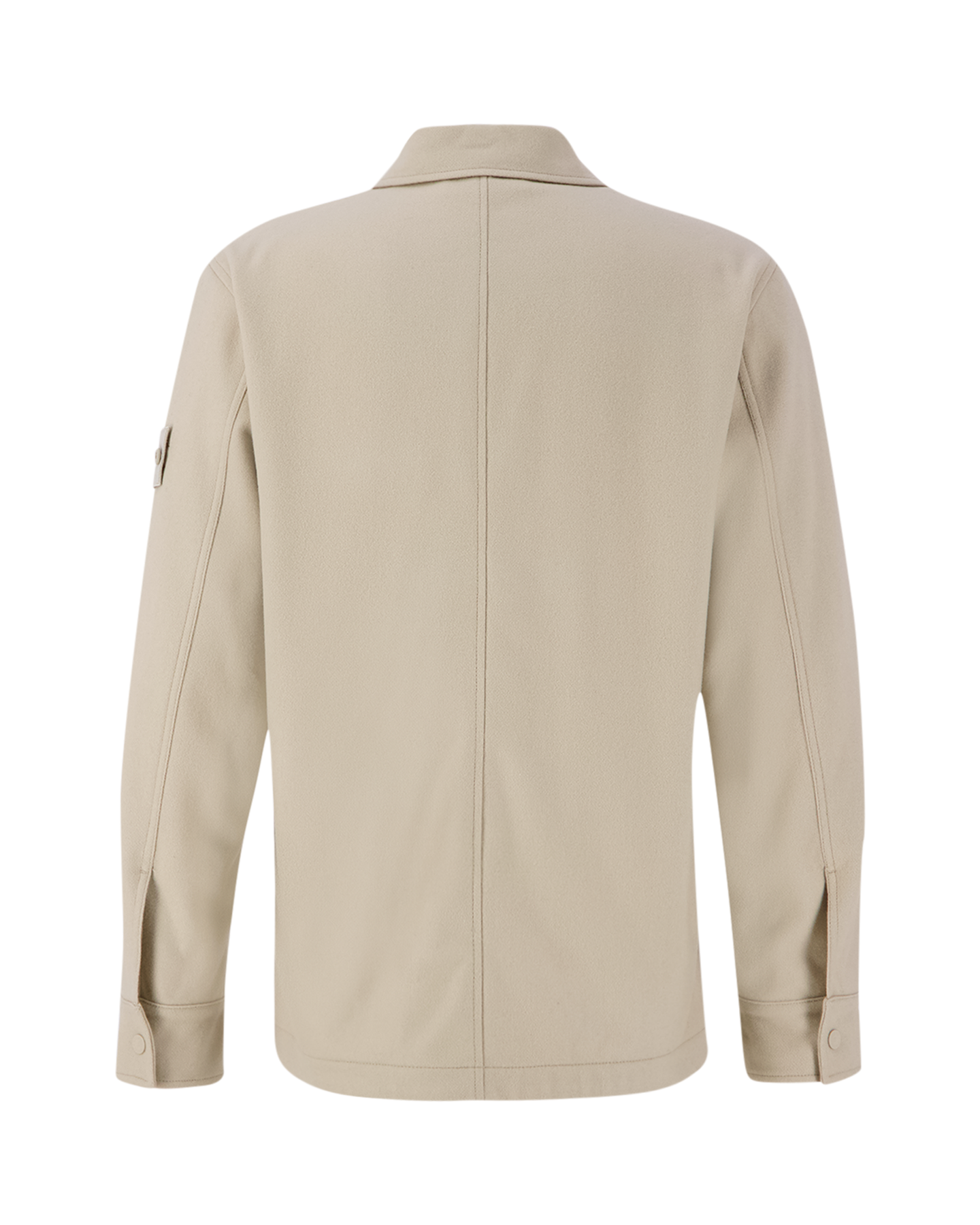 Stone Island 120F4 Flanella Lana/Nylon Ghost Piece Overshirt BEIGE 2