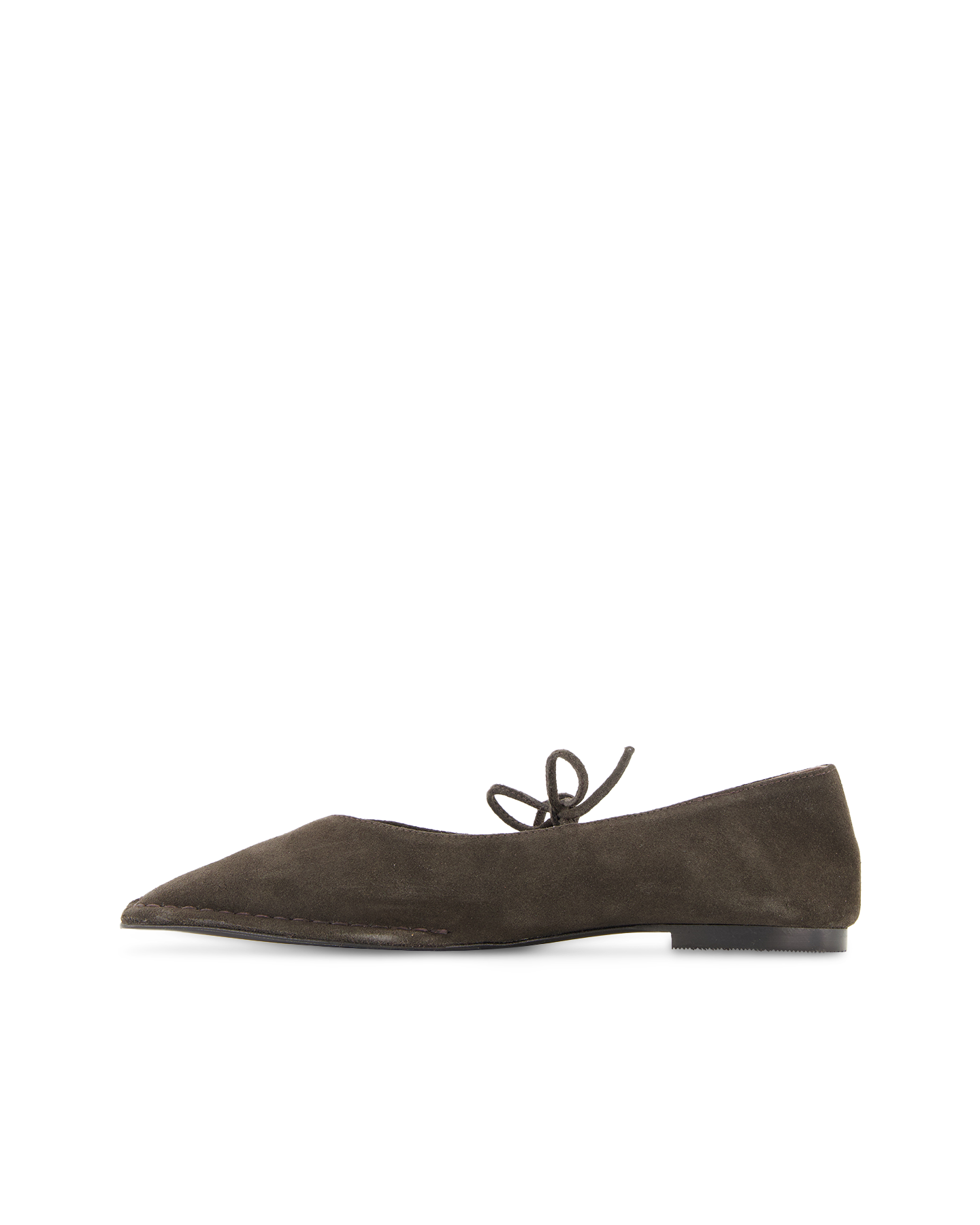 Alohas Sway Suede Coffee Brown Leather Ballet Flats DONKERBRUIN 3