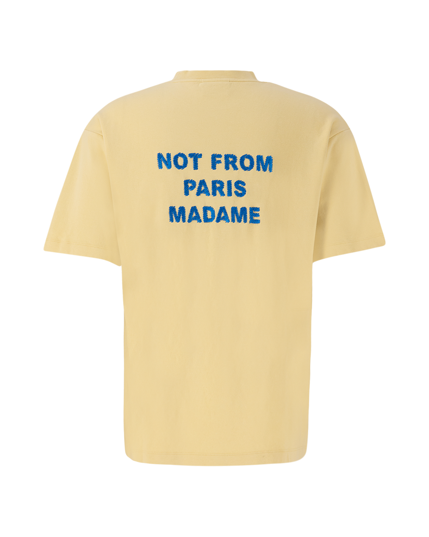 Drole de Monsieur Le T-Shirt Slogan GEEL 1