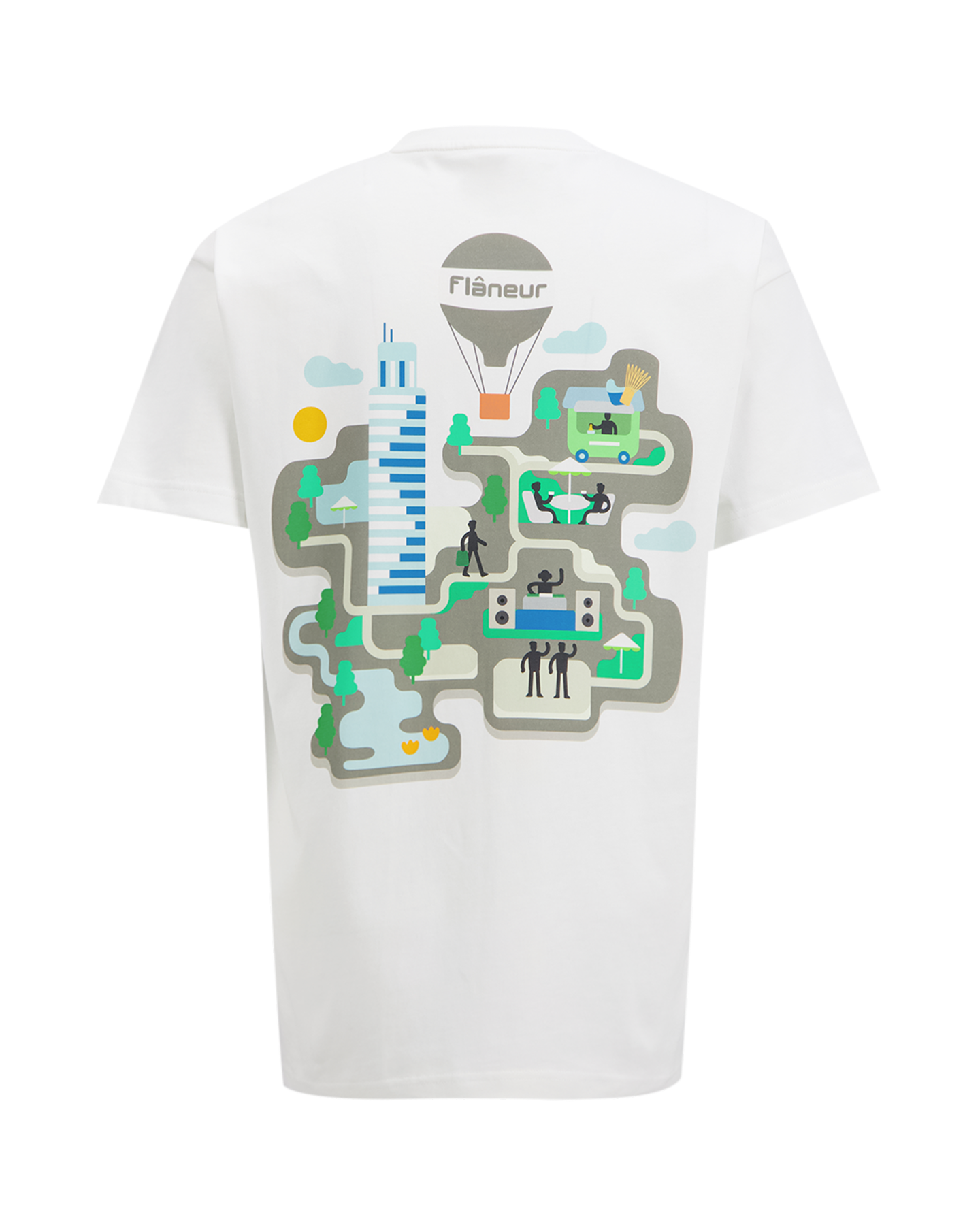 Flaneur Festival Map T-Shirt WIT 1