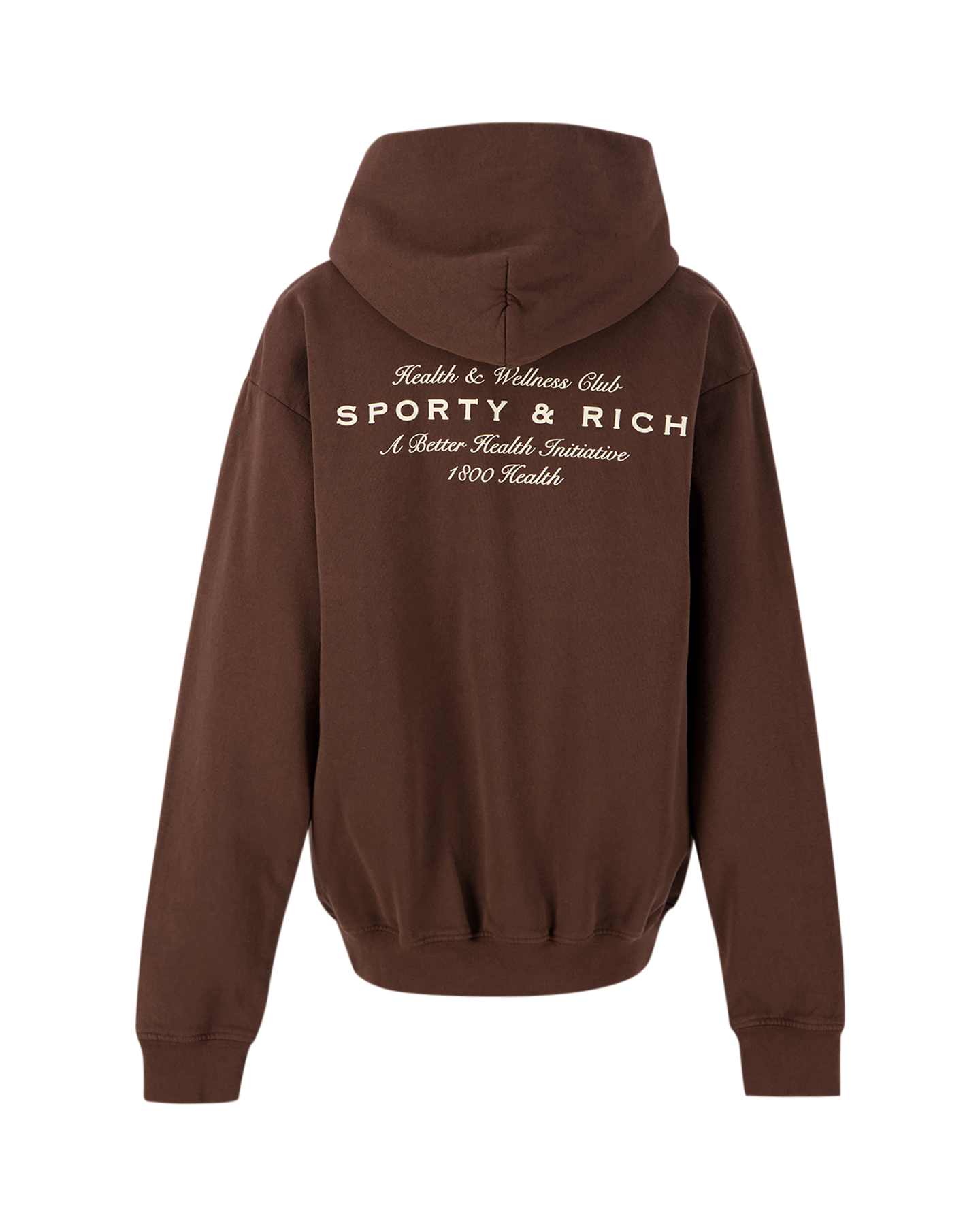 Sporty & Rich Health Initiative Hoodie Chocolate/Cream BRUIN 1