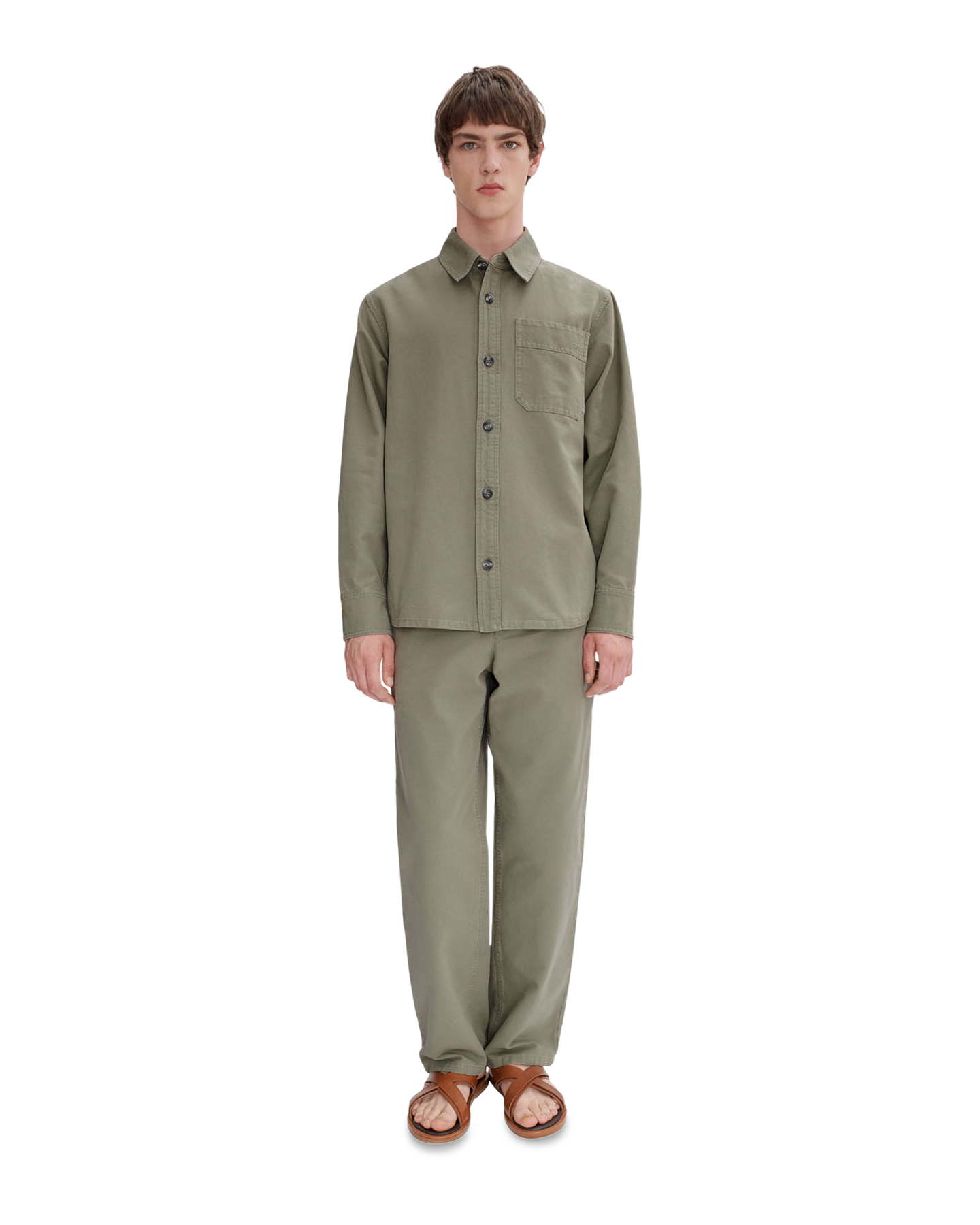 A.P.C. Surchemise Basile Brodee Poitrine LICHTGROEN 3