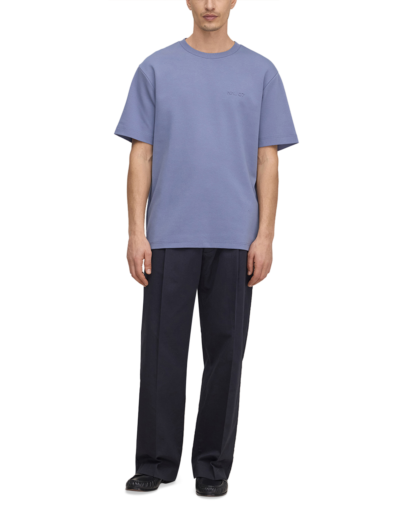 NN.07 Nat Ss Logo Tee 3457 BLAUW 3