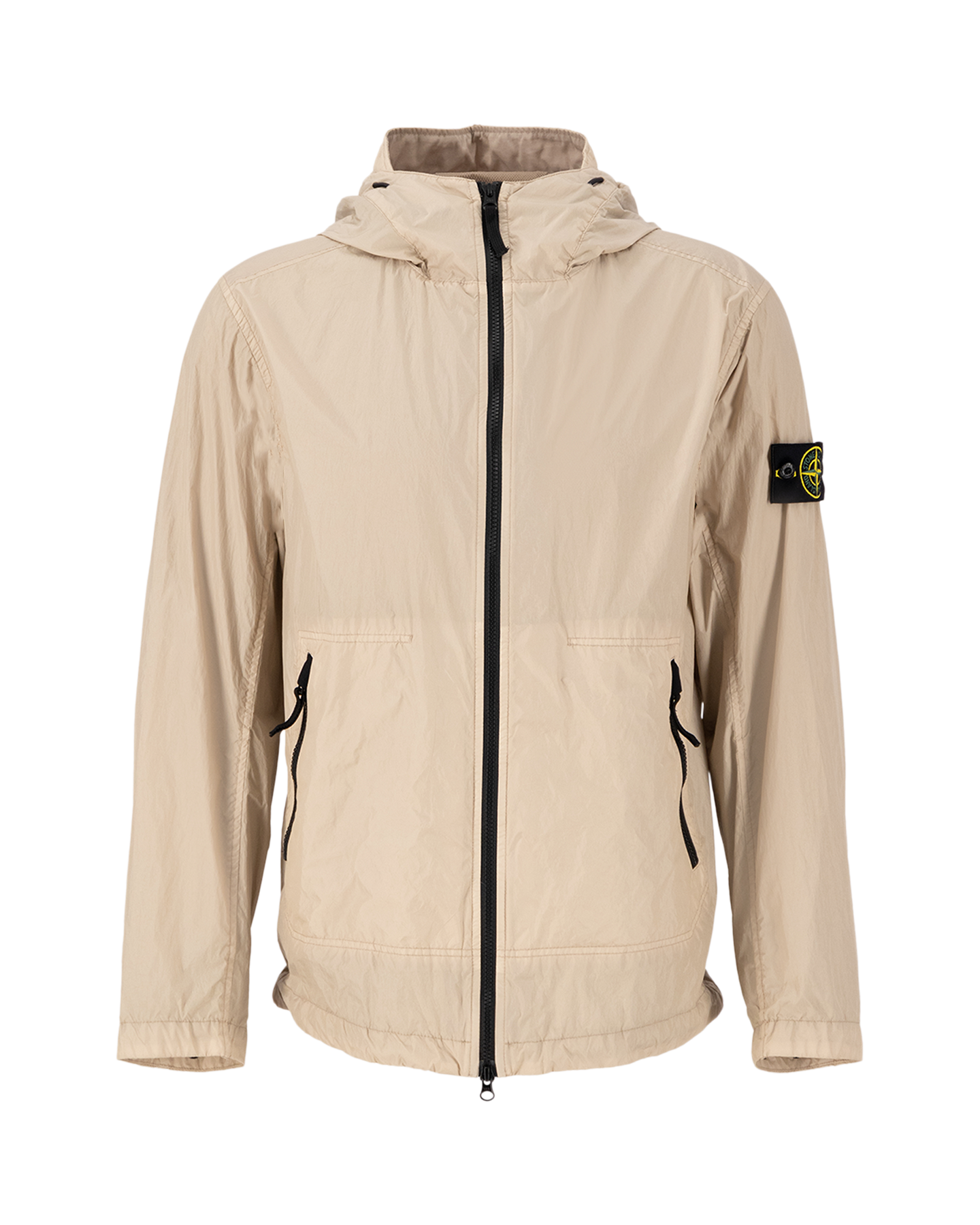 Stone Island 40522 Garment Dyed Crinkle Reps Hooded Jacket TAUPE 1