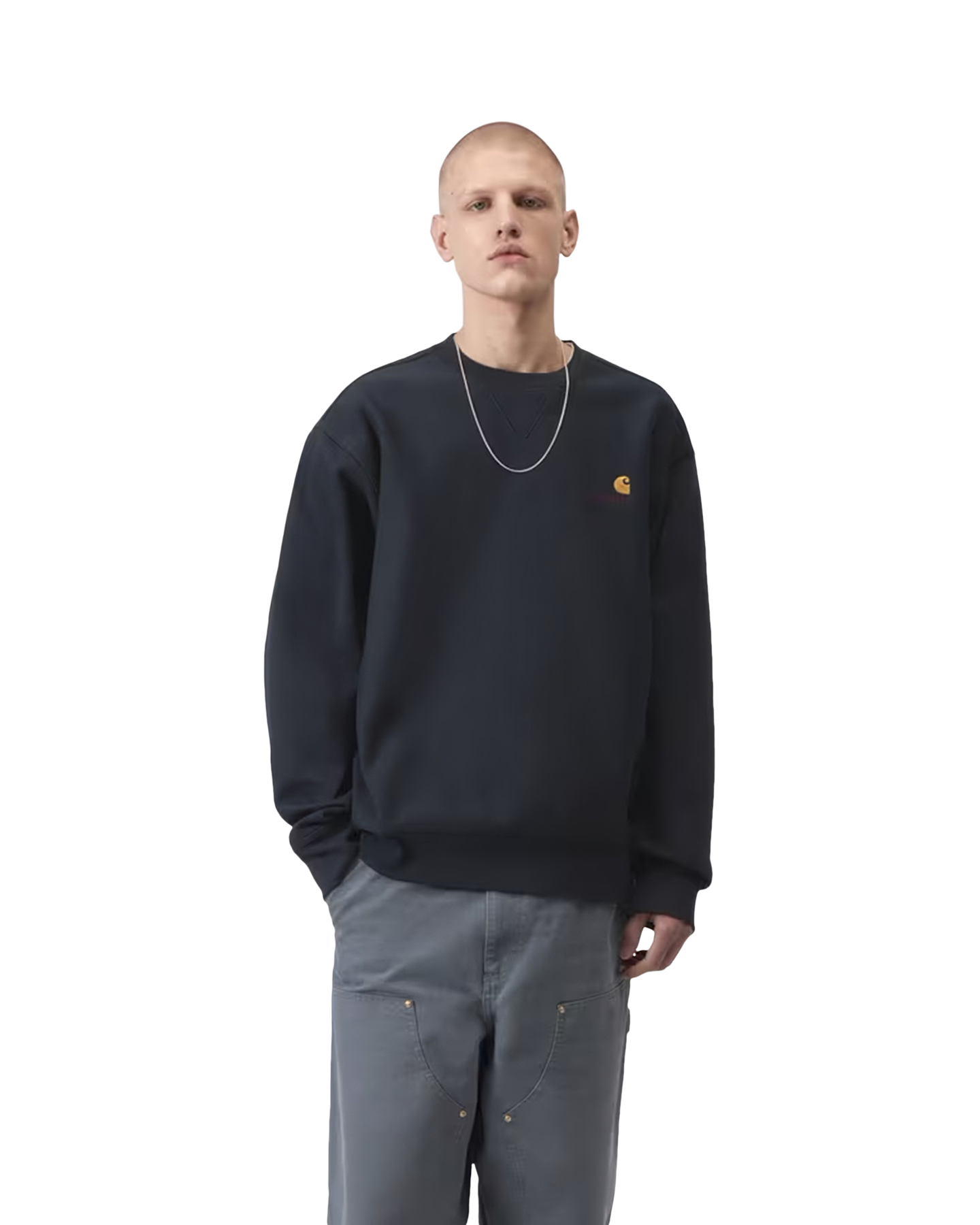 Carhartt American Script Sweat DONKERBLAUW 3