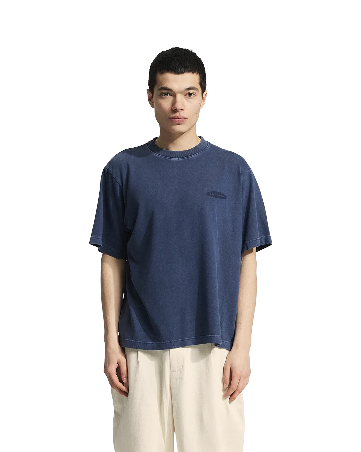 Brams Fruit Distressed F*Ck Off T-Shirt BLAUW 4